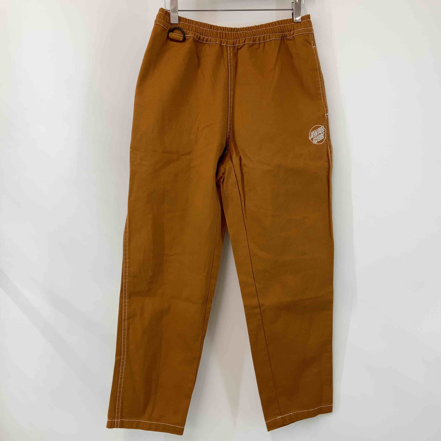 SANTA CRUZ サンタクルーズ メンズ カジュアルパンツ ブラウン ホワイトステッチ