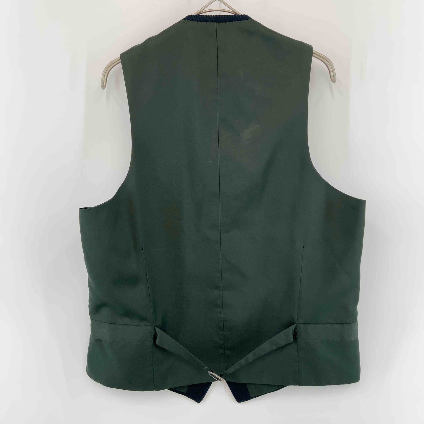 メンズ スーツベスト　無地　グリーン