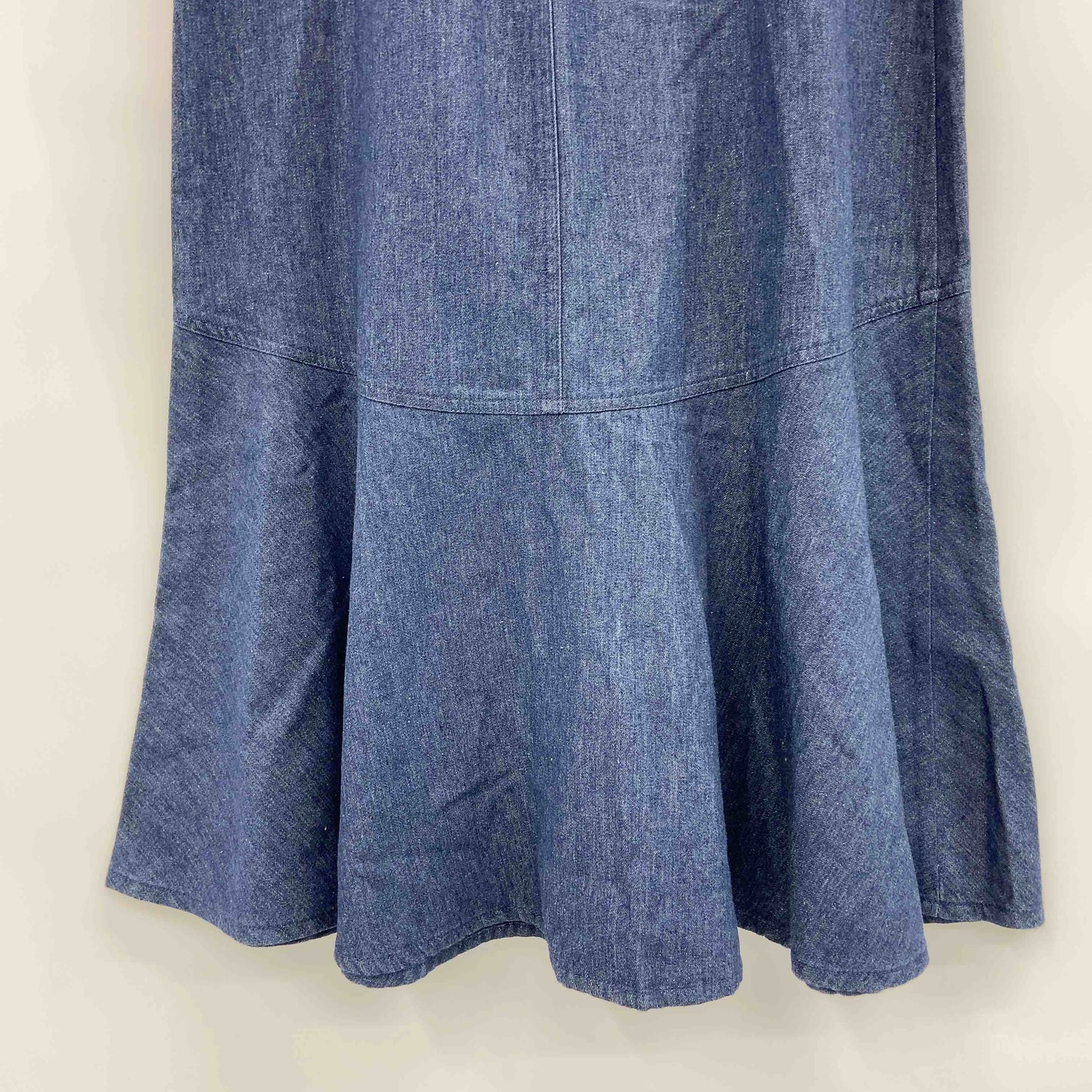 Melan Cleuge メランクルージュ デニムスカート ブルー系 フレアスカート 無地 シンプル レディース ロングスカート