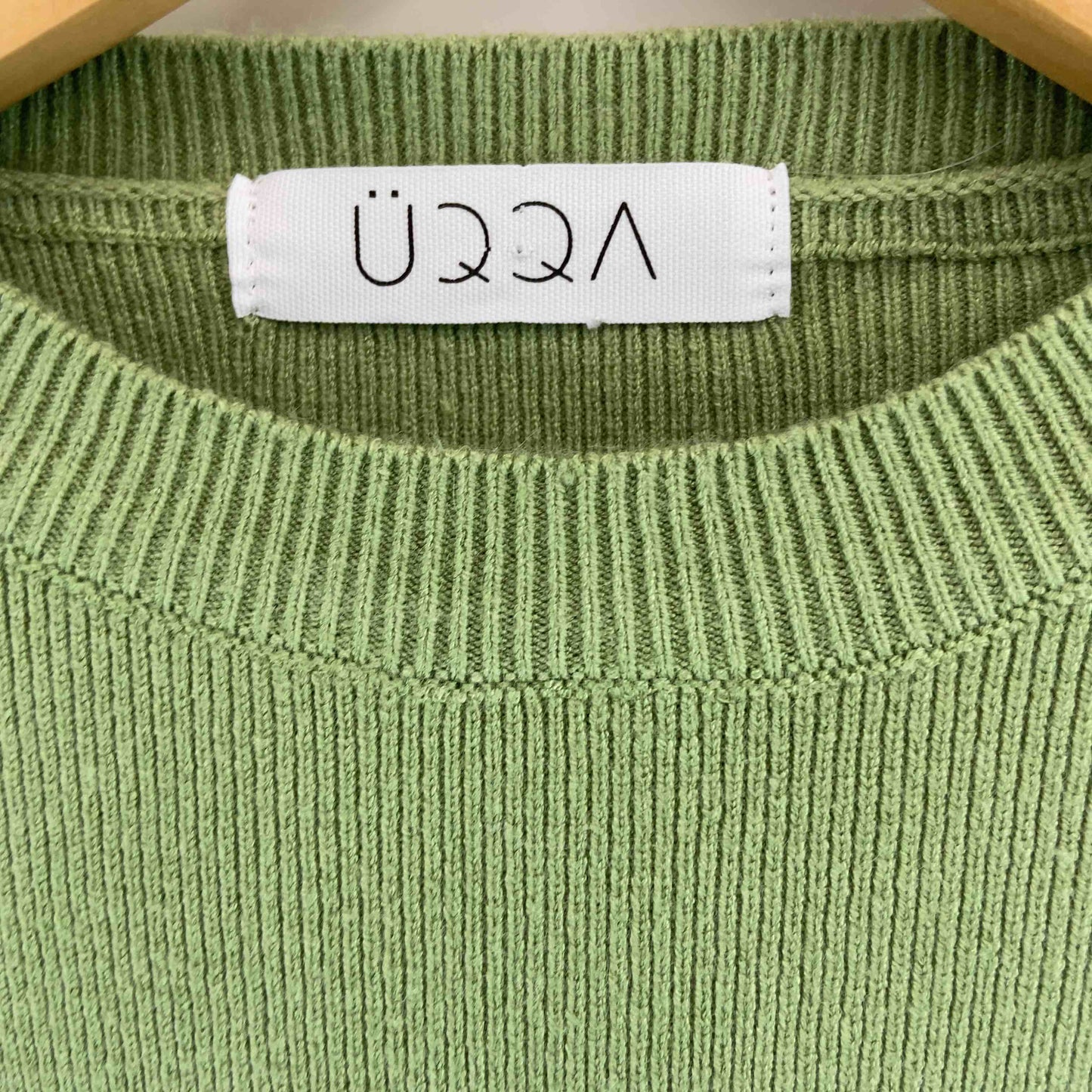 UQQA 緑　黒　白　ドッキングブラウス　レディース 長袖シャツ/ブラウス