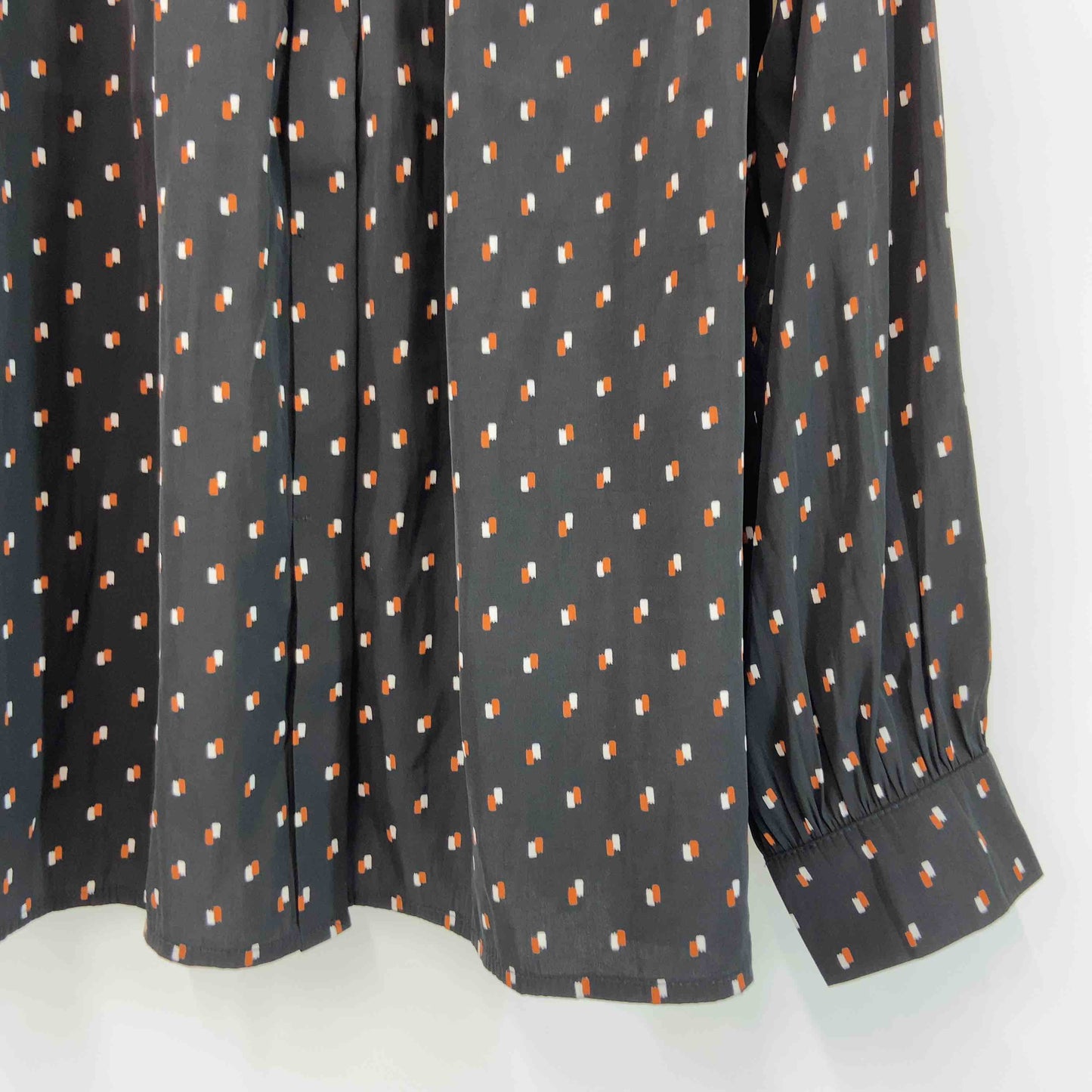 grove グローブ レディース ノーカラー 柄あり 長袖シャツ ブラウス