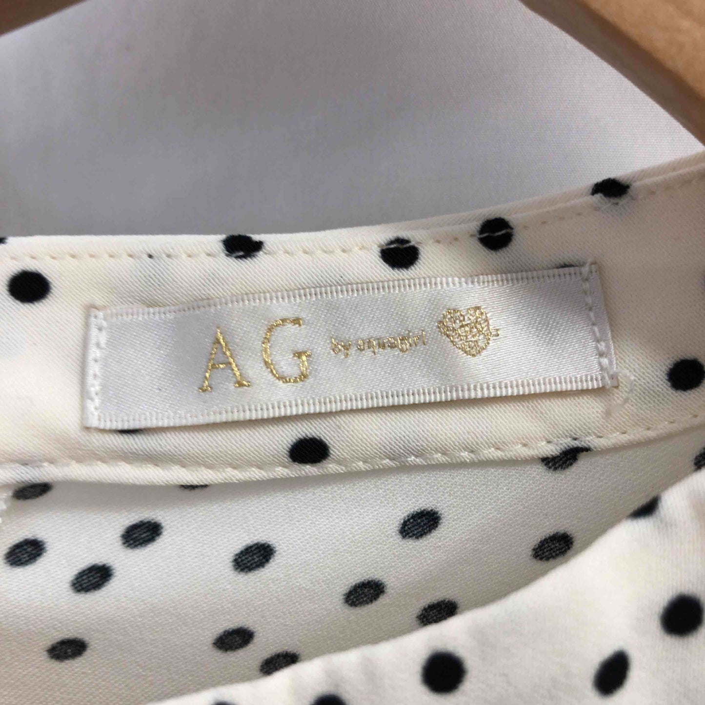 AG by aquagirl エージーバイアクアガール レディース 長袖ブラウス 白x黒 tk