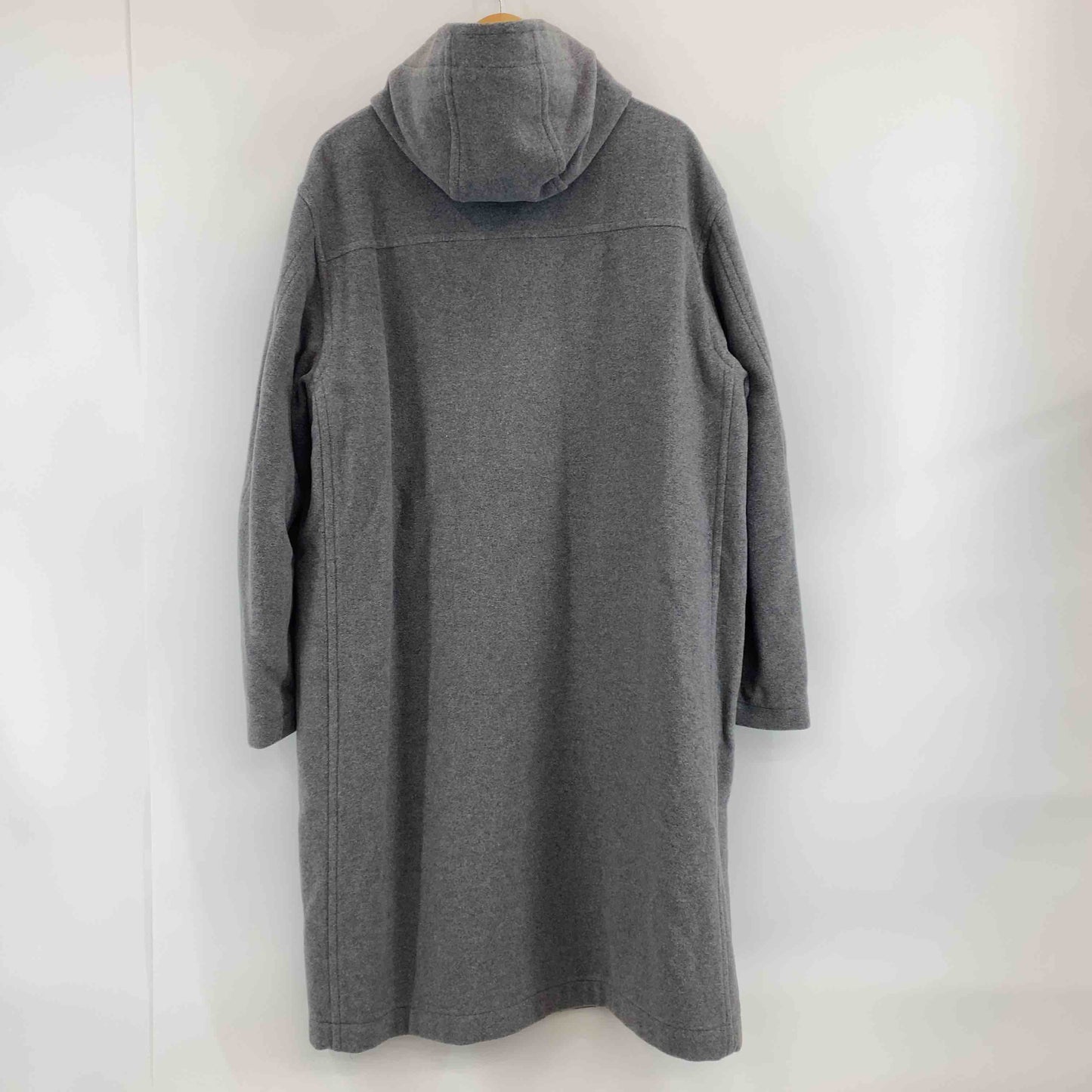 COLES メンズ ロングコート フード付き ウール混 グレー