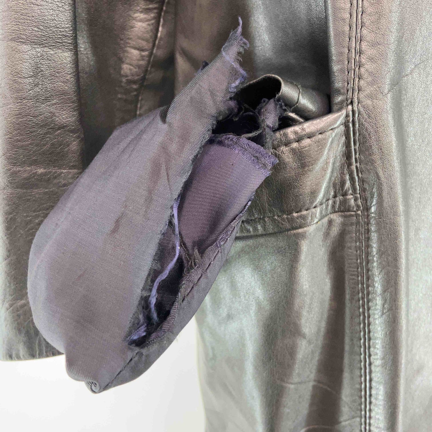 レディース レザーコート 黒