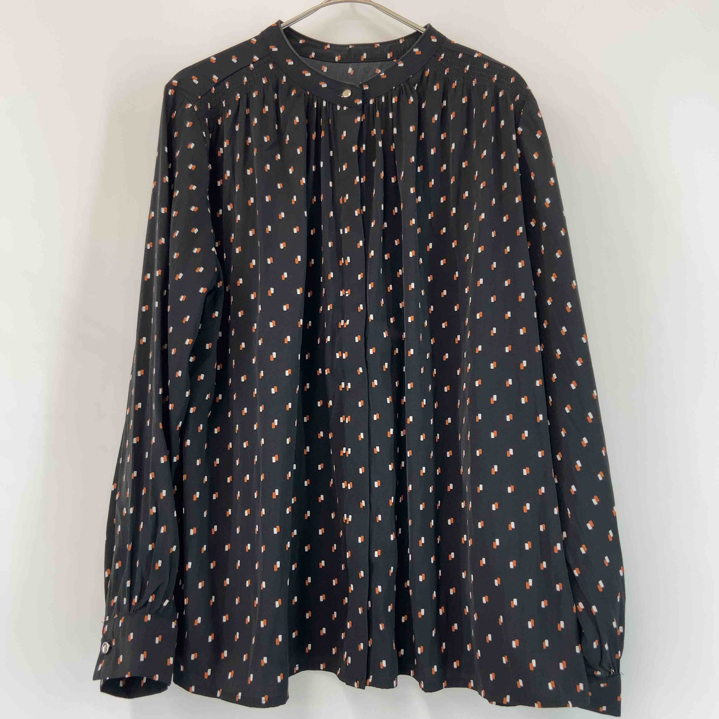 grove グローブ レディース ノーカラー 柄あり 長袖シャツ ブラウス