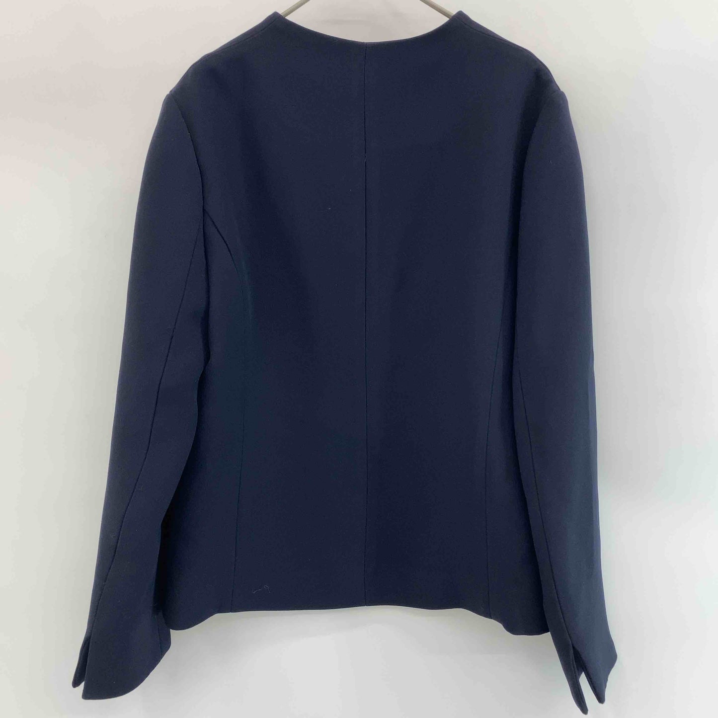 Demi-Luxe BEAMS デミルクスビームス レディース ノーカラージャケット センタープレスパンツ セットアップ 濃紺