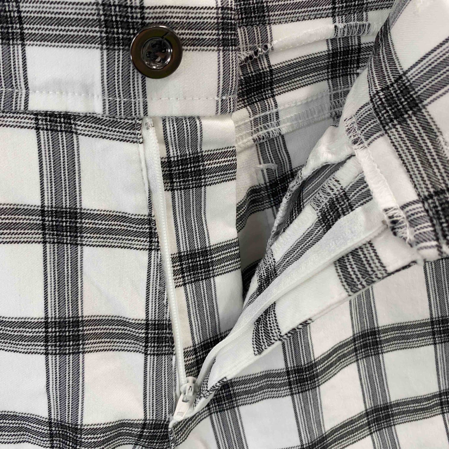 日本織物中央卸商業組合連合会 レディース カジュアルパンツ 白x黒 tk