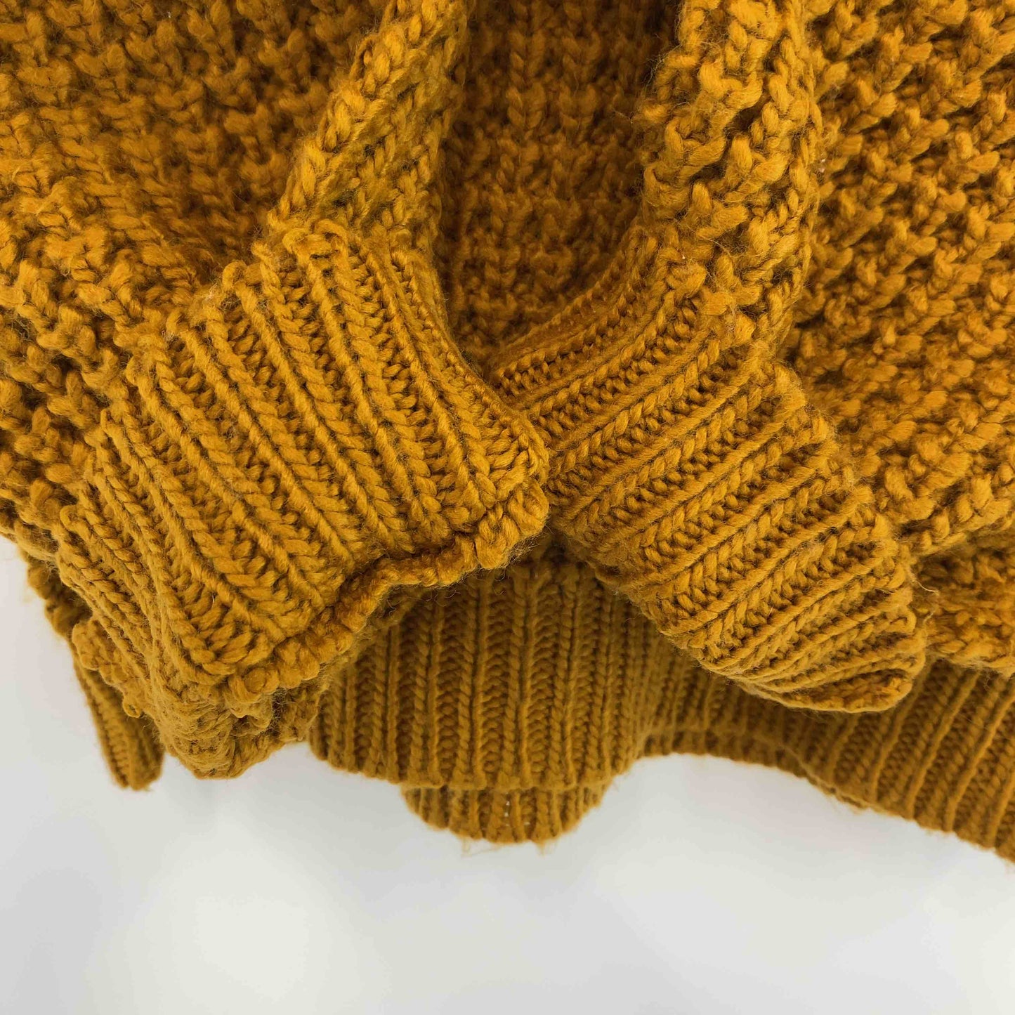 E hyphen world gallery イーハイフンワールドギャラリー レディース ニット オーカー 畦柄