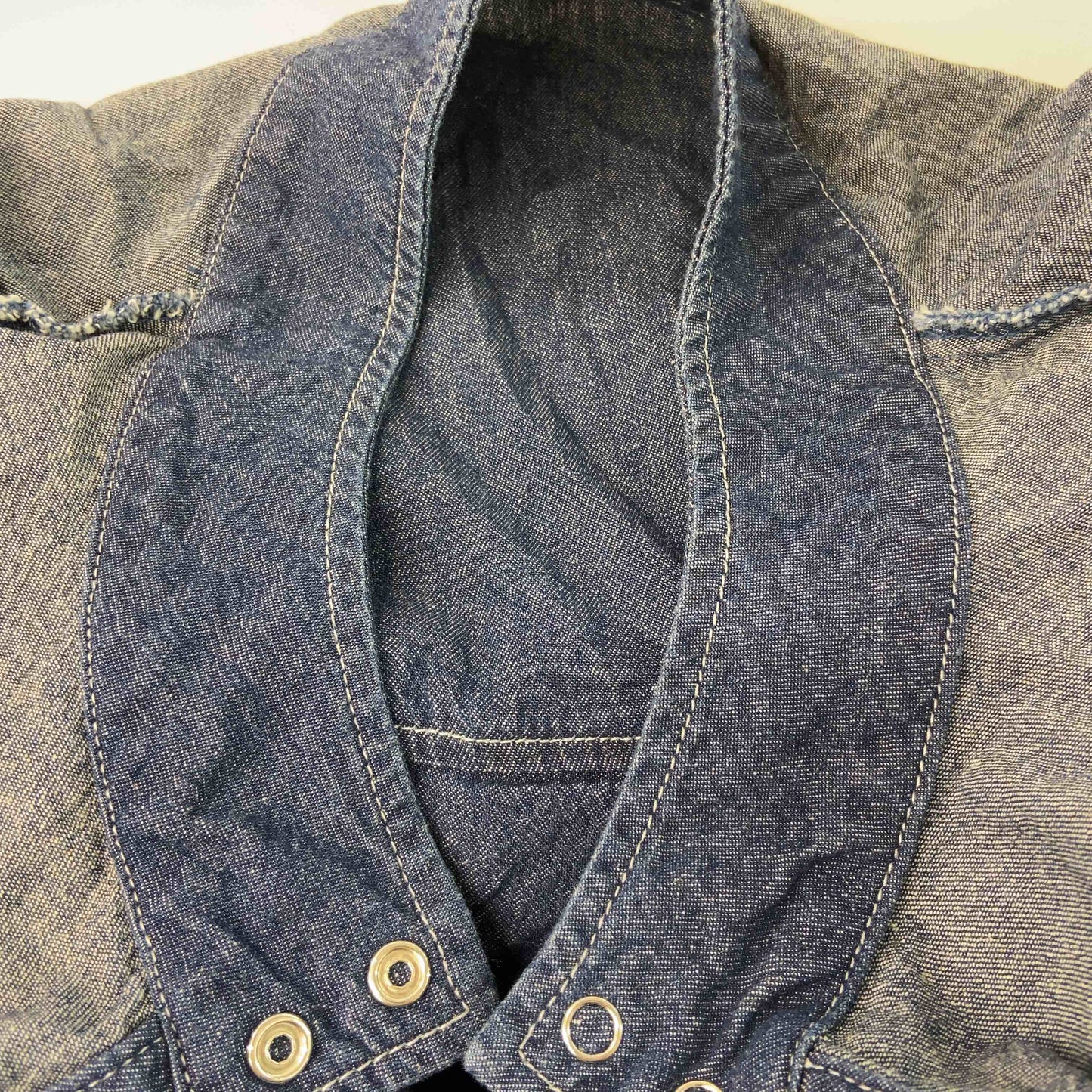 メンズ 長袖シャツ デニム ブルー