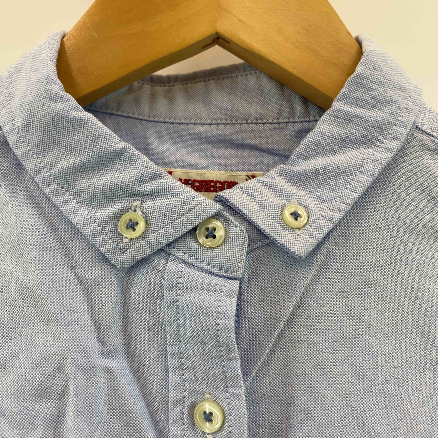 McGREGOR マクレガー レディース 長袖シャツ　ブラウス　ボタンダウン　刺繍　青