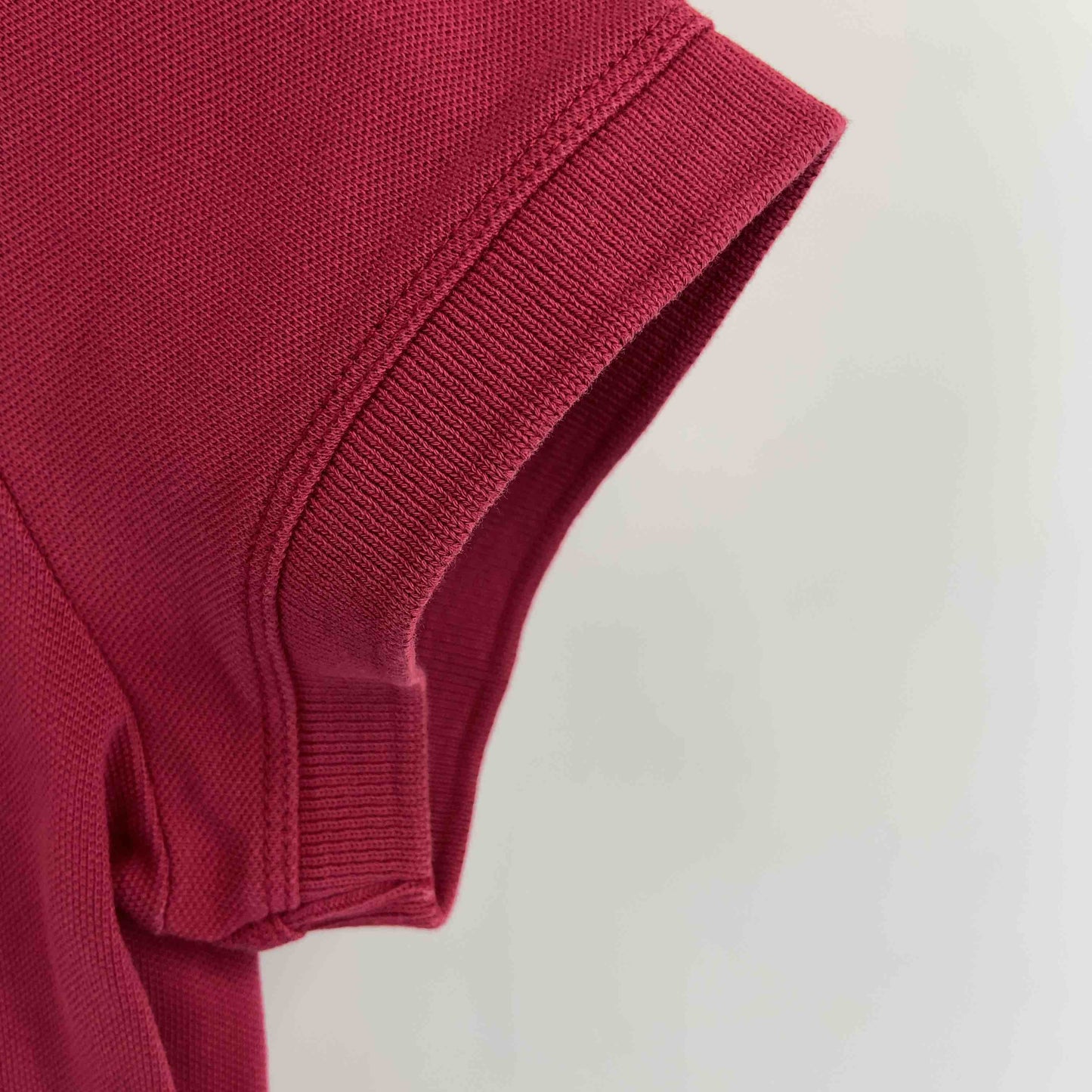 MONCLER モンクレール レディース ポロシャツ 半袖ポロシャツ ワインレッド フリル ボタンダウン