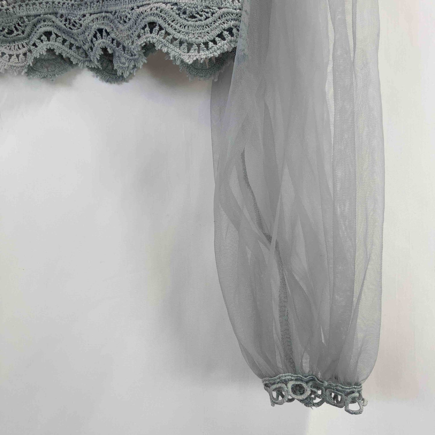 fifth フィフス レディース 長袖シャツ/ブラウス グレイ レース柄 tk