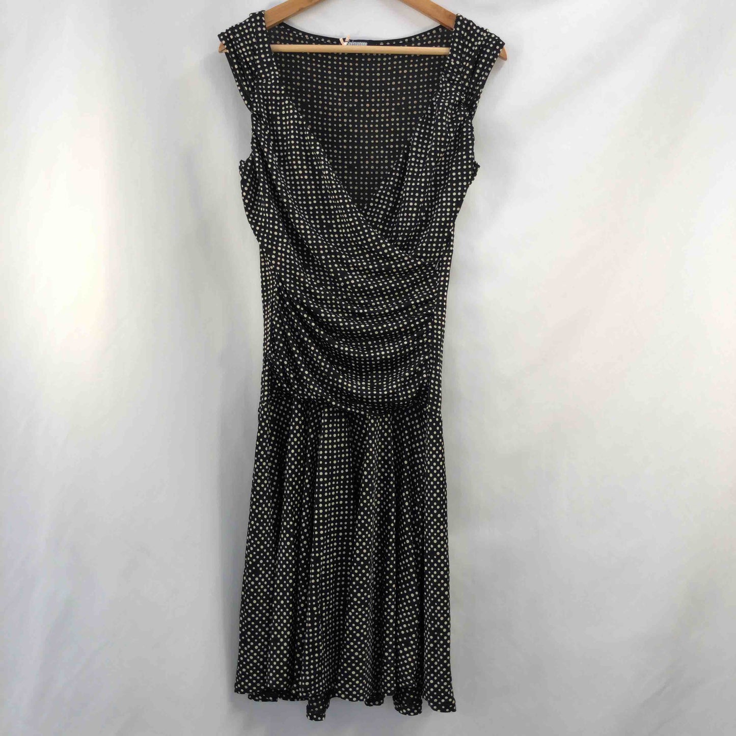 Sinequanone シネカノン レディース ノースリーブひざ丈ワンピースキャミワンピース ドット柄 tk