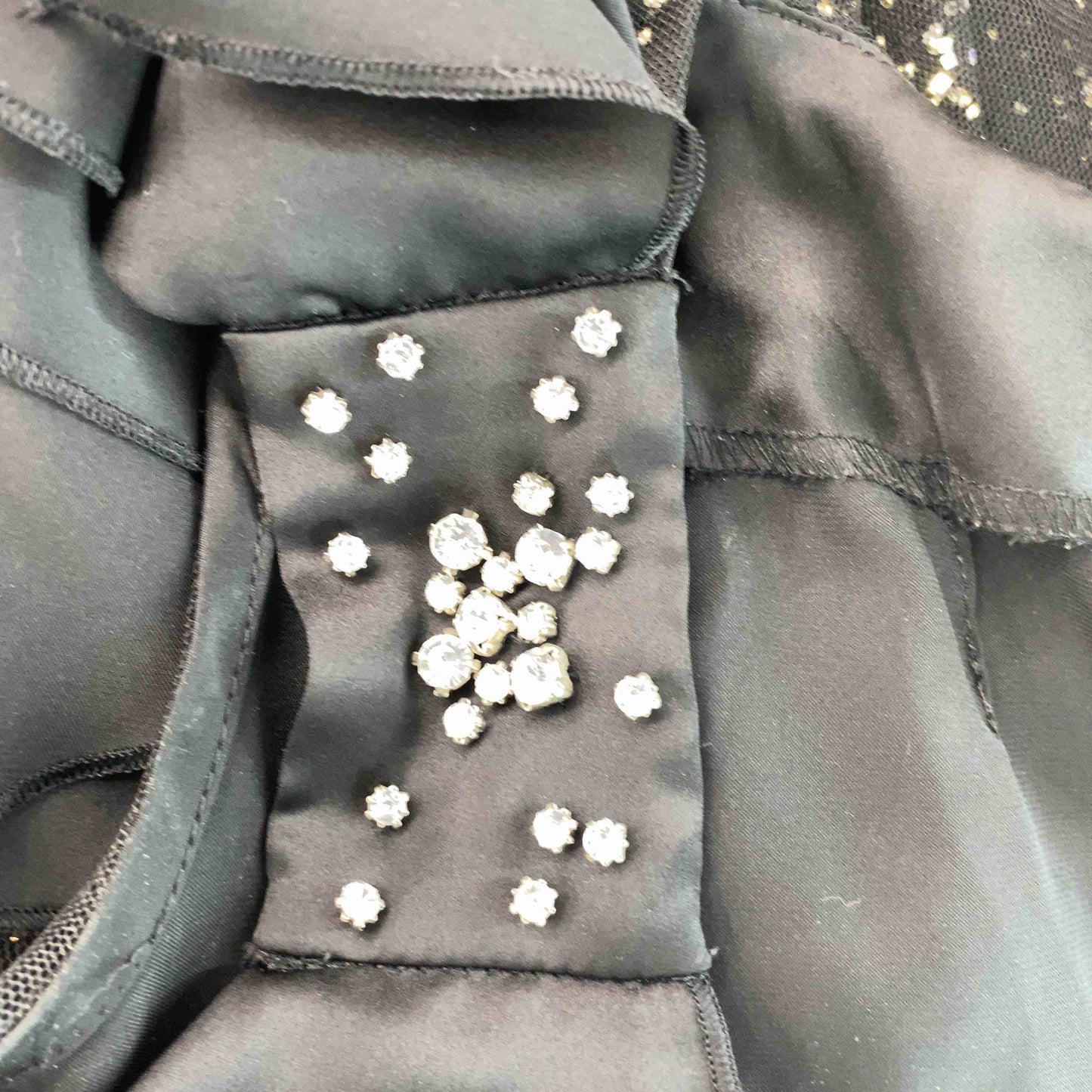 LANVIN en Bleu ランバンオンブルー レディース ノースリーブワンピースキャミワンピース　ブラック　ラメ付き