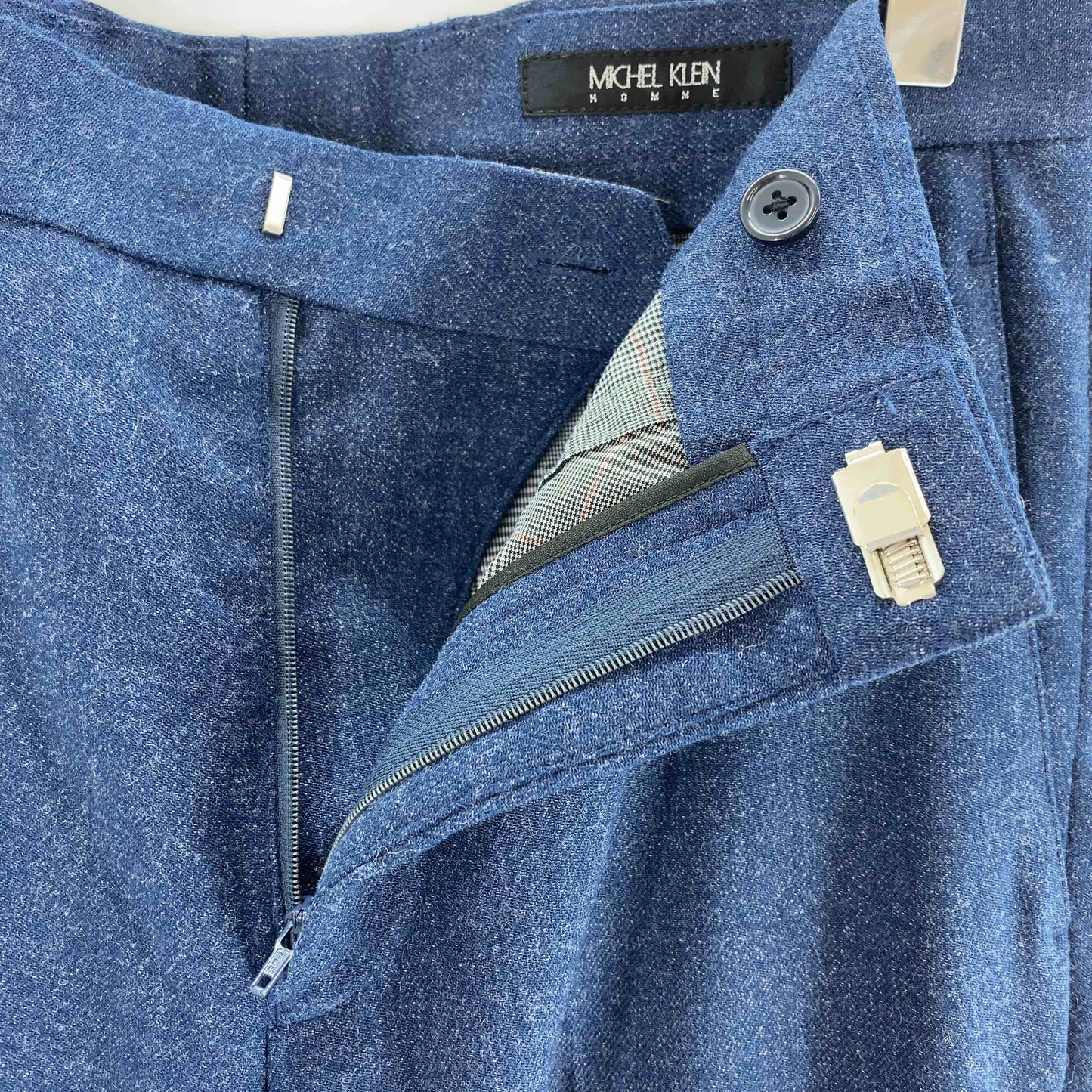 MICHEL KLEIN homme ミッシェルクランオム メンズ スラックス ポリエステル ネイビー