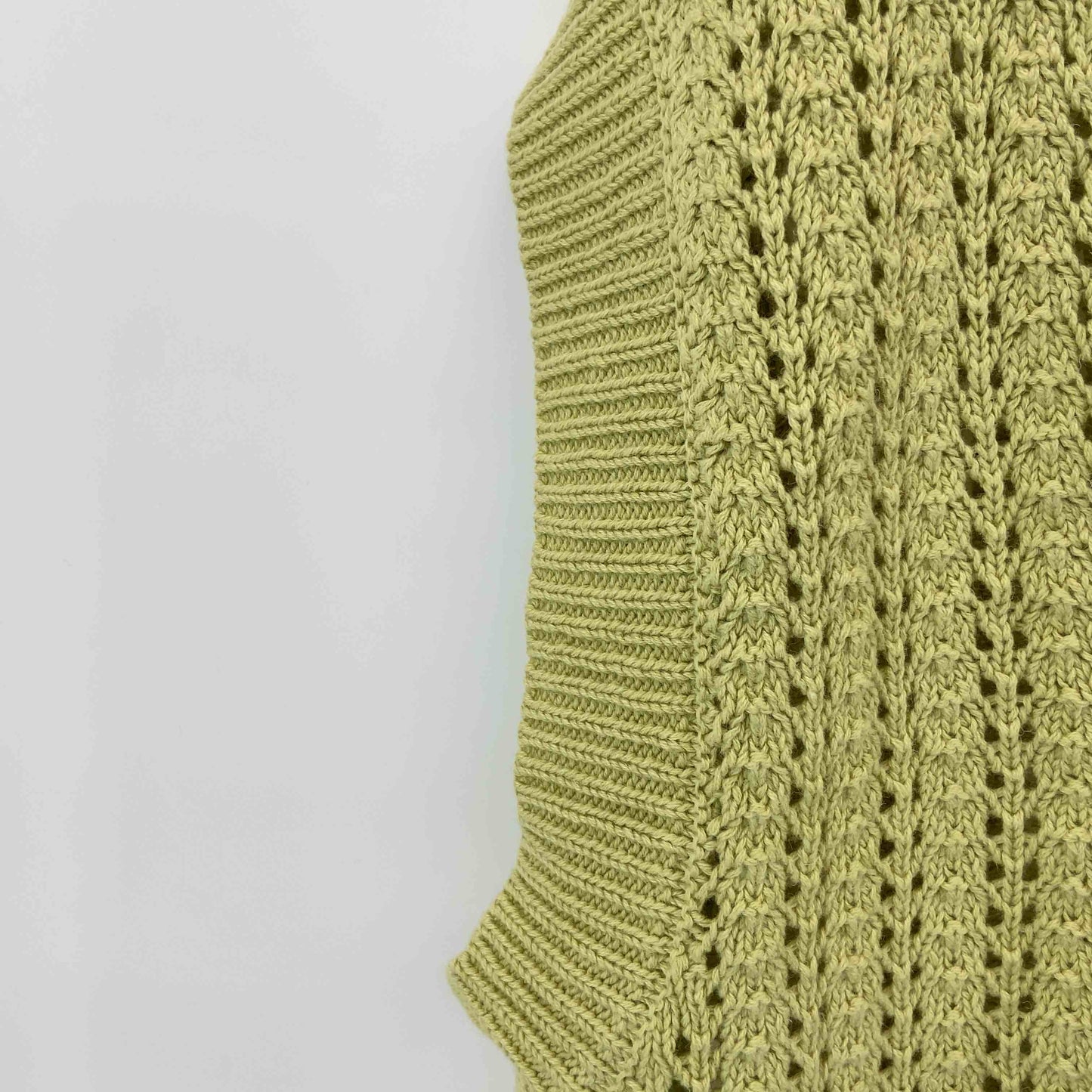 studio CLIP スタディオクリップ レディース ニット ベスト ピスタチオ グリーン ショート丈 麻混