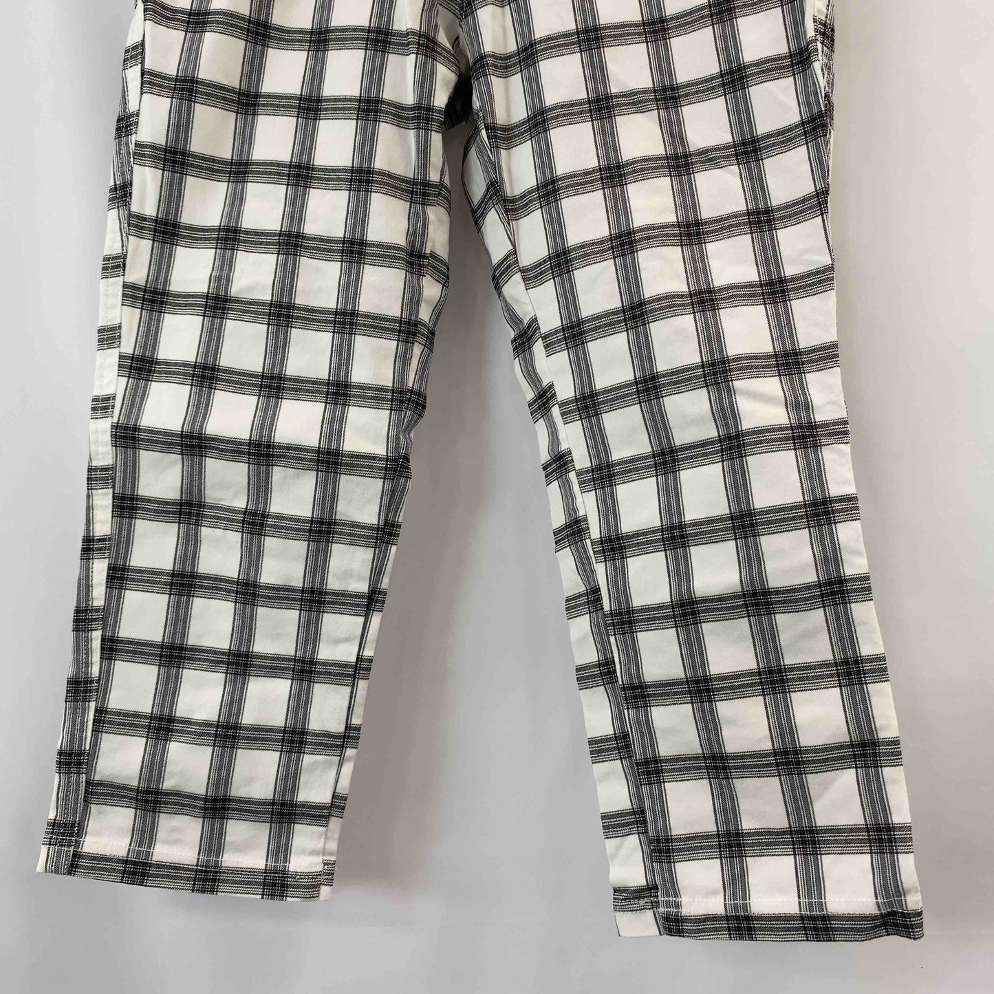 日本織物中央卸商業組合連合会 レディース カジュアルパンツ 白x黒 tk