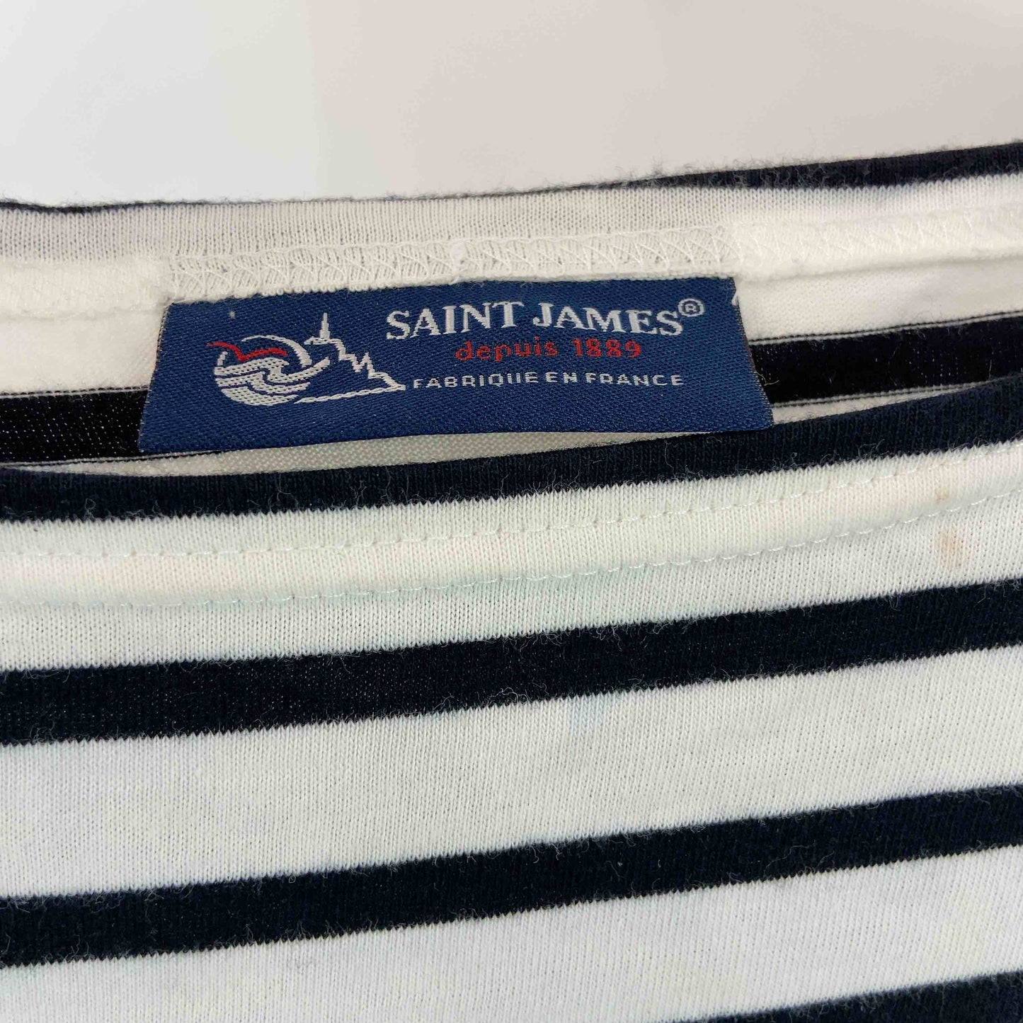 SAINT JAMES セントジェームス モノクロ ボーダー レディース Tシャツ（半袖）