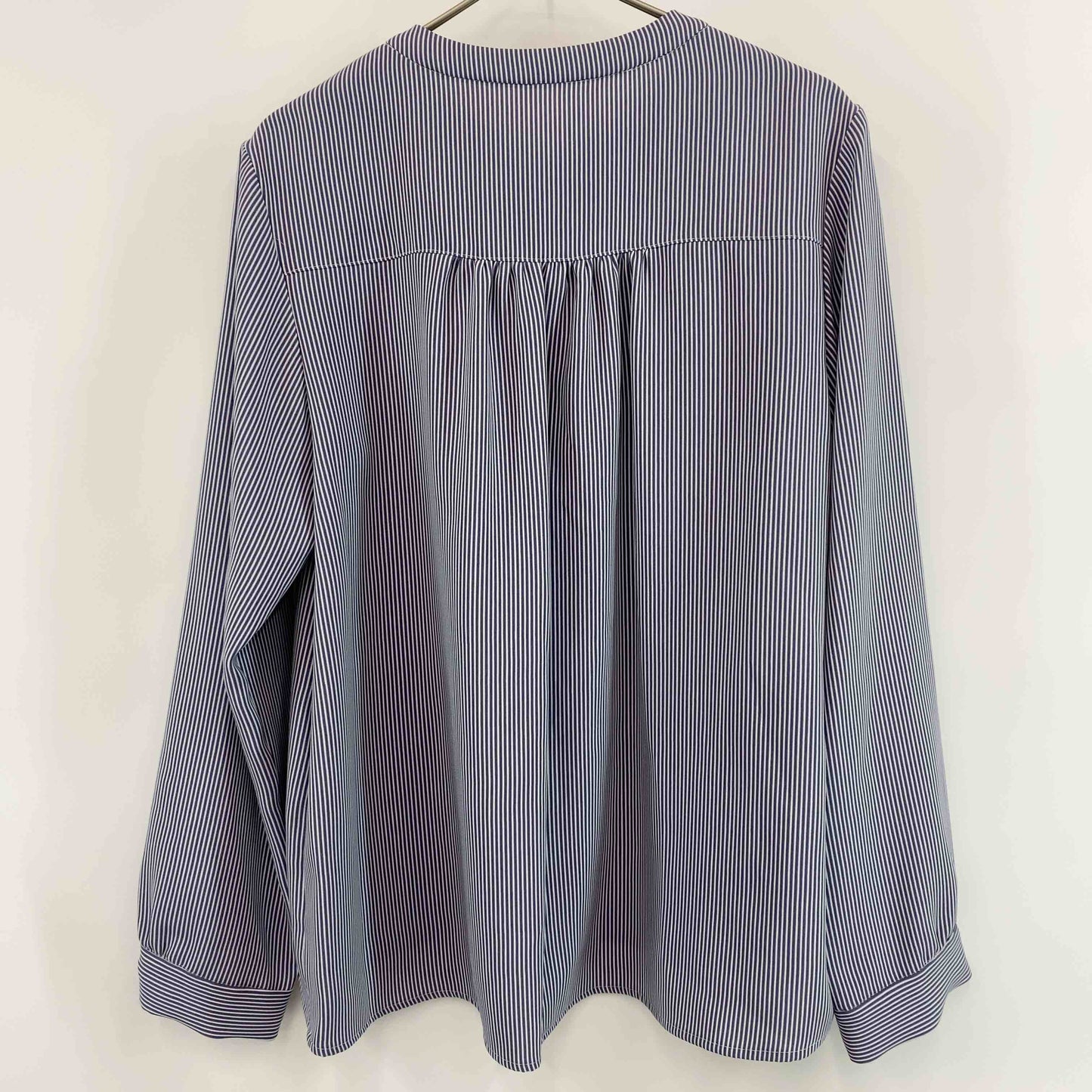 A DAY IN THE LIFE アデイインザライフ レディース ブラウス ストライプ パールボタン