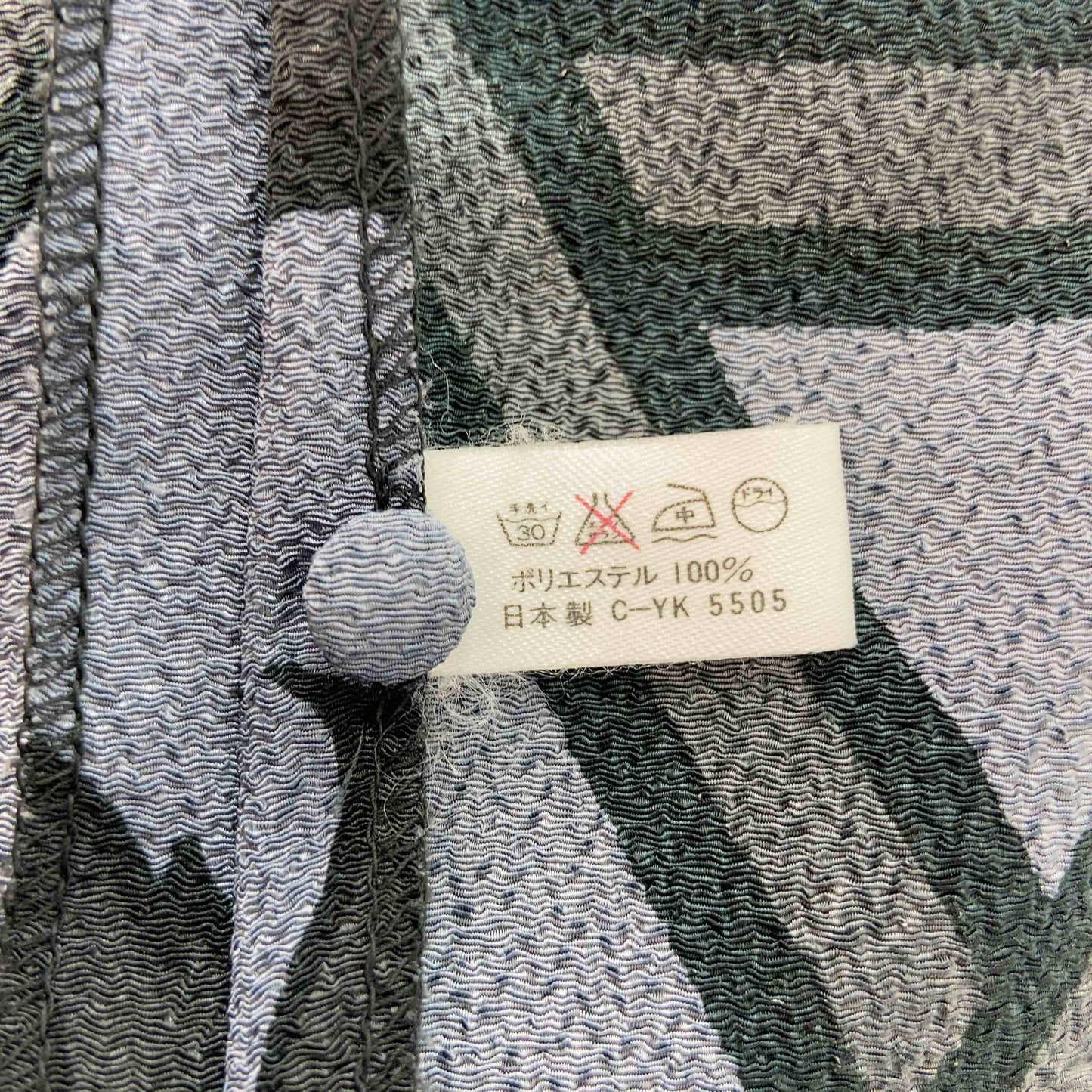 詩仙堂 BY HITOSHI シセンドウ  レディース 長袖シャツ ちりめんブラウス　花柄　ブルー