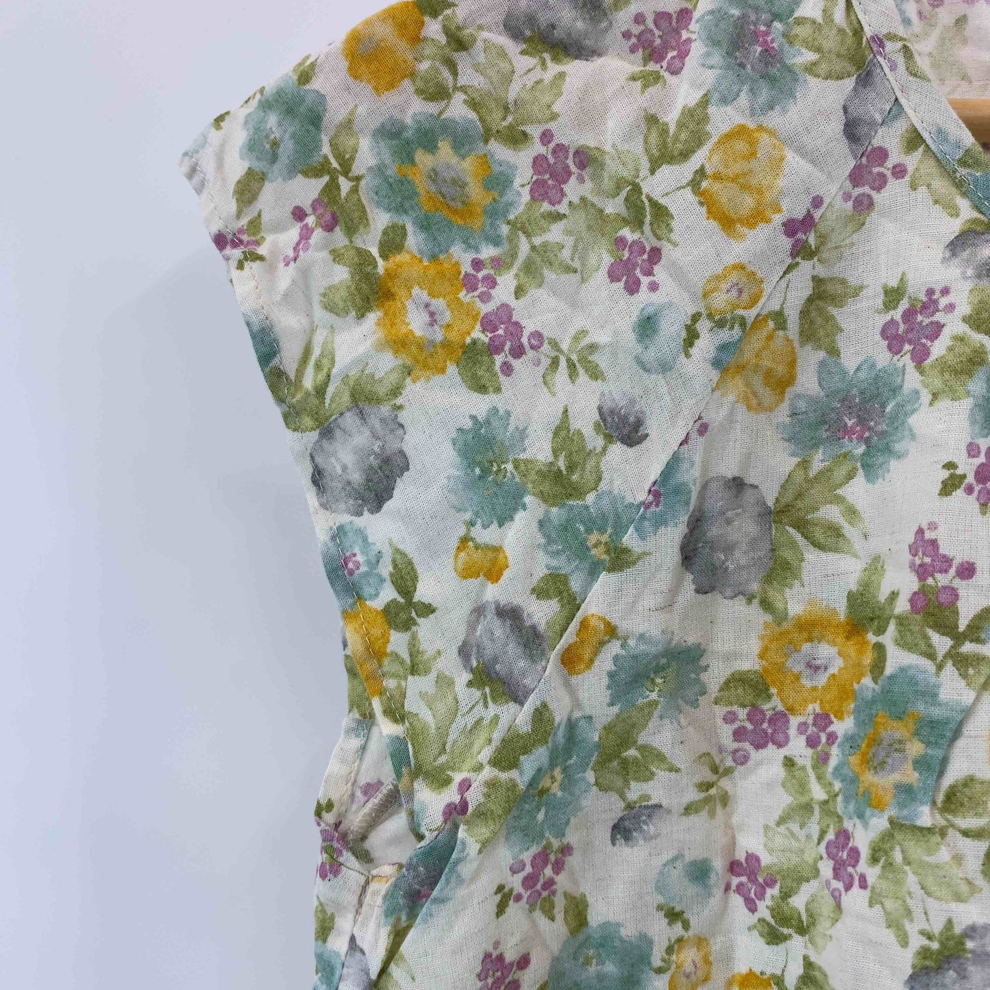 Samansa Mos2(SM2) サマンサモスモス レディース ノースリーブワンピース 花柄 リネン/コットン