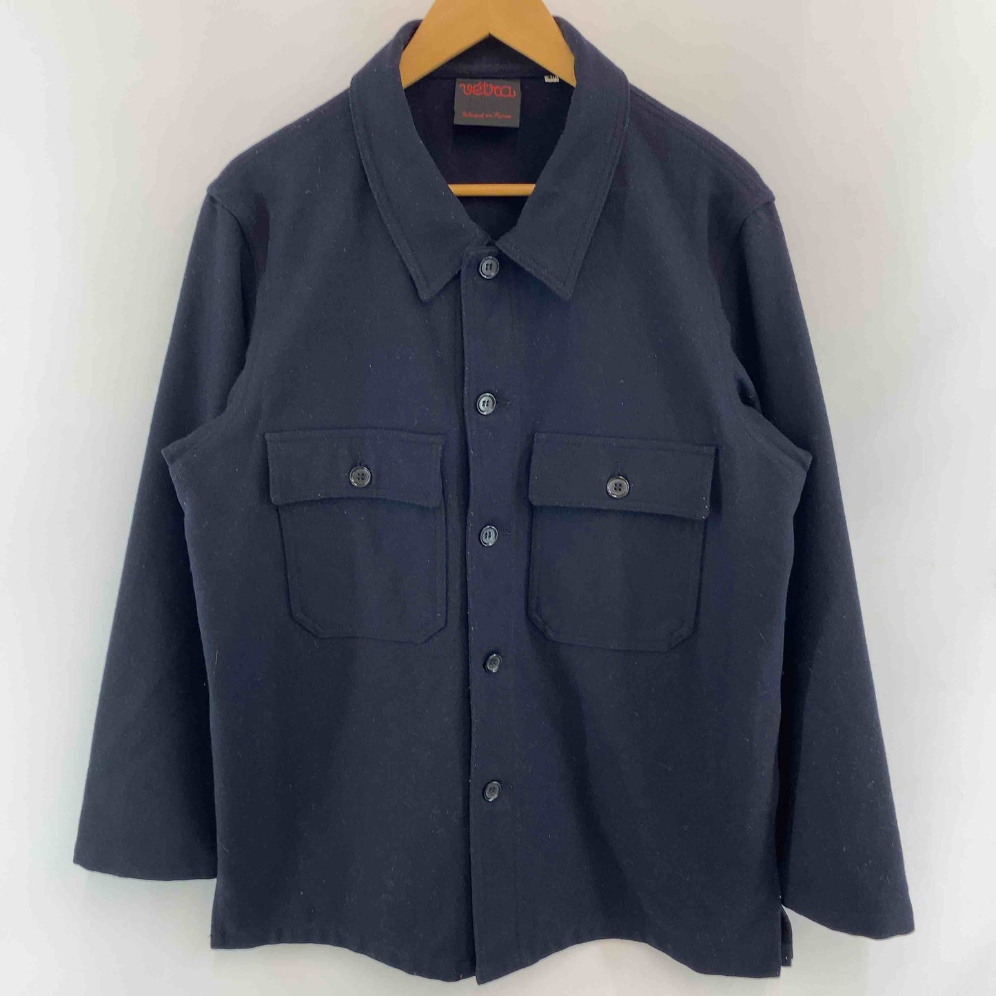 VETRA べトラ メンズ カバーオールジャケット　毛混　ネイビー　フランス製