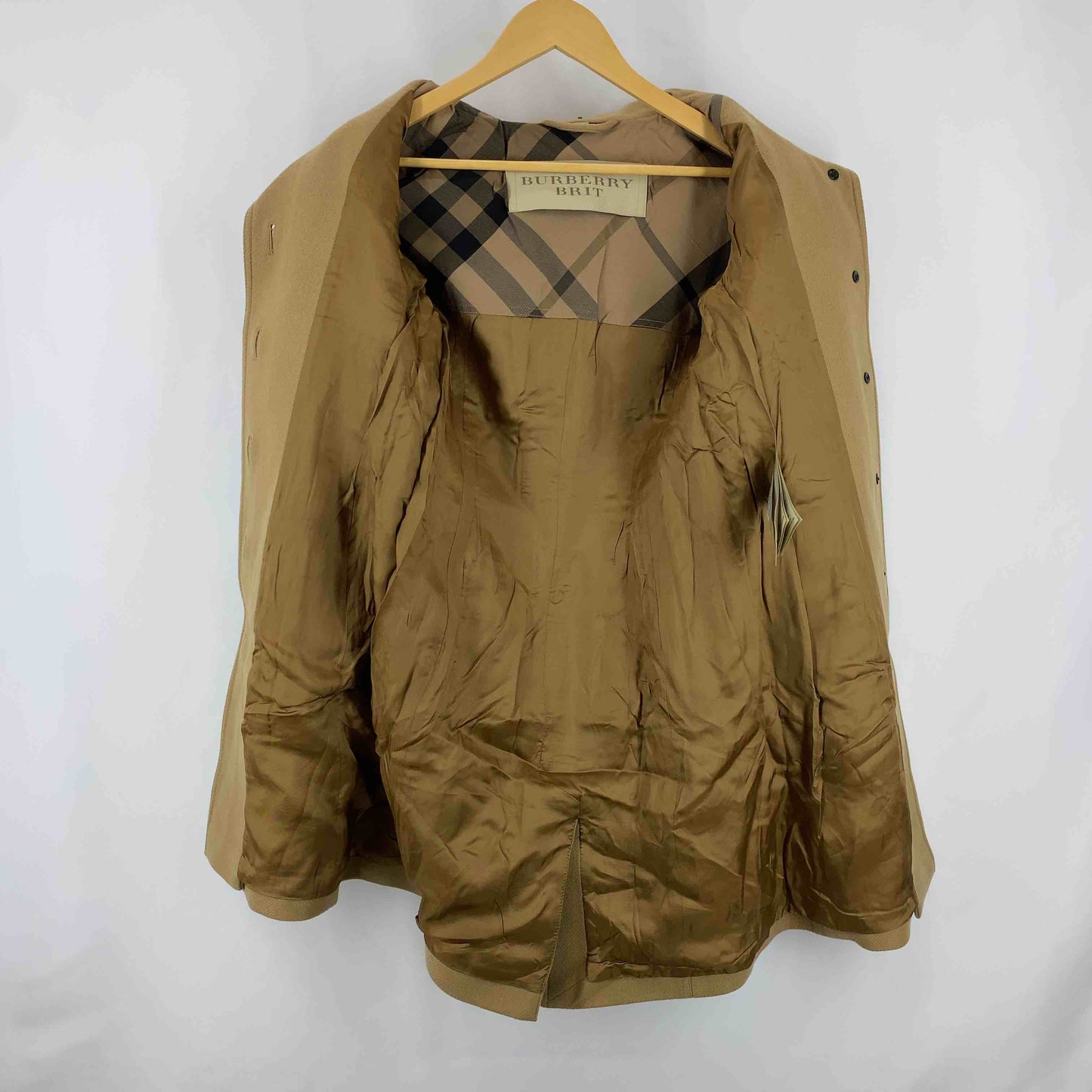 BURBERRY バーバリー レディース チェスターコート オークル 襟ファーベルト欠損