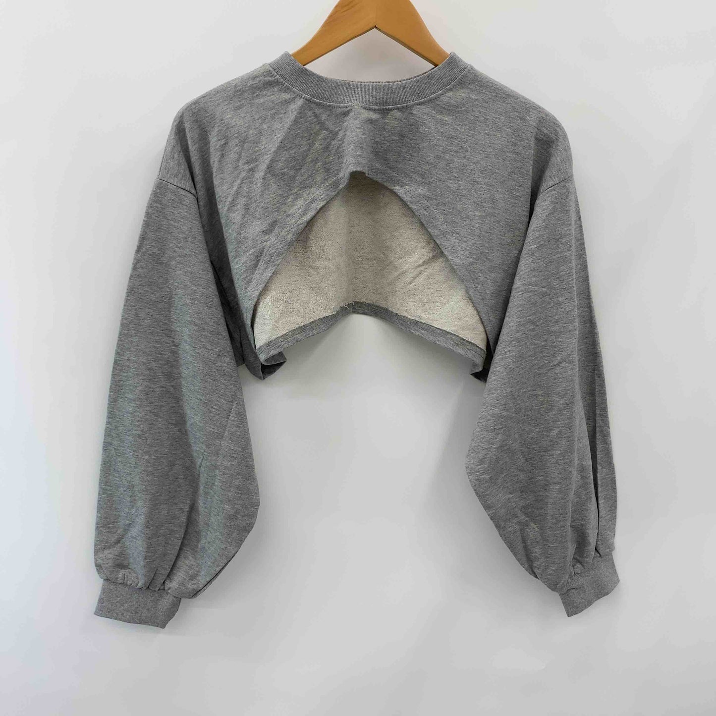 awesome apparel グレー　ショート　トレーナー　レイヤード　重ね着　 レディース スウェット