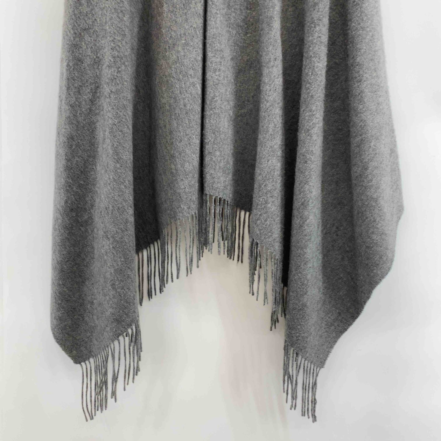 レディース ポンチョ グレー ファー