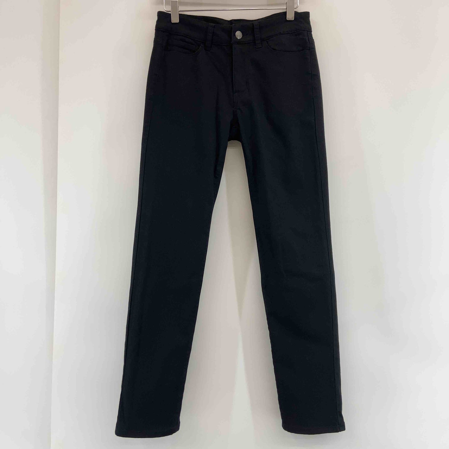 レディース カジュアルパンツ 黒 ストレッチ