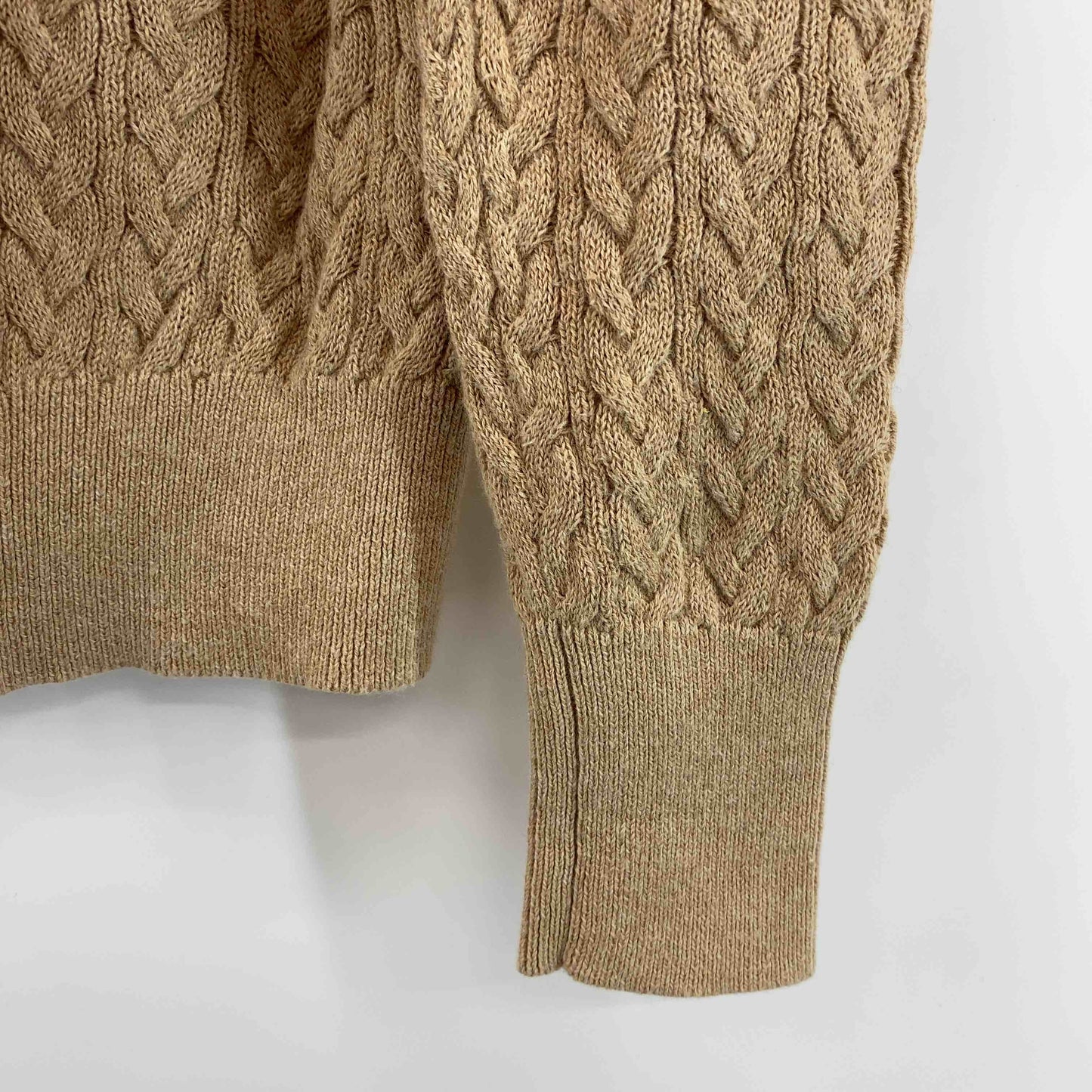 UNIQLO ユニクロ レディース ニット/セーター 茶 ケーブル編み