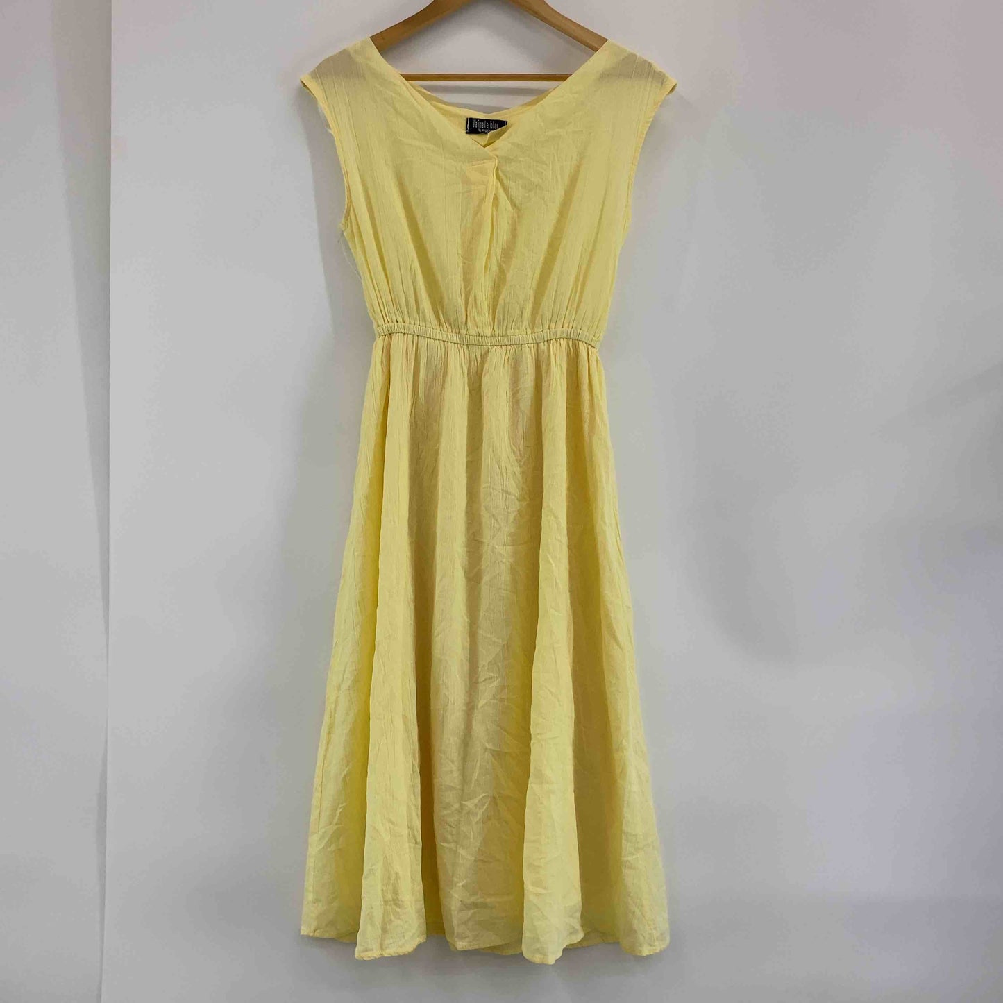 jaI'me le bleu イエロー系 綿100％ レディース ノースリーブワンピースキャミワンピース