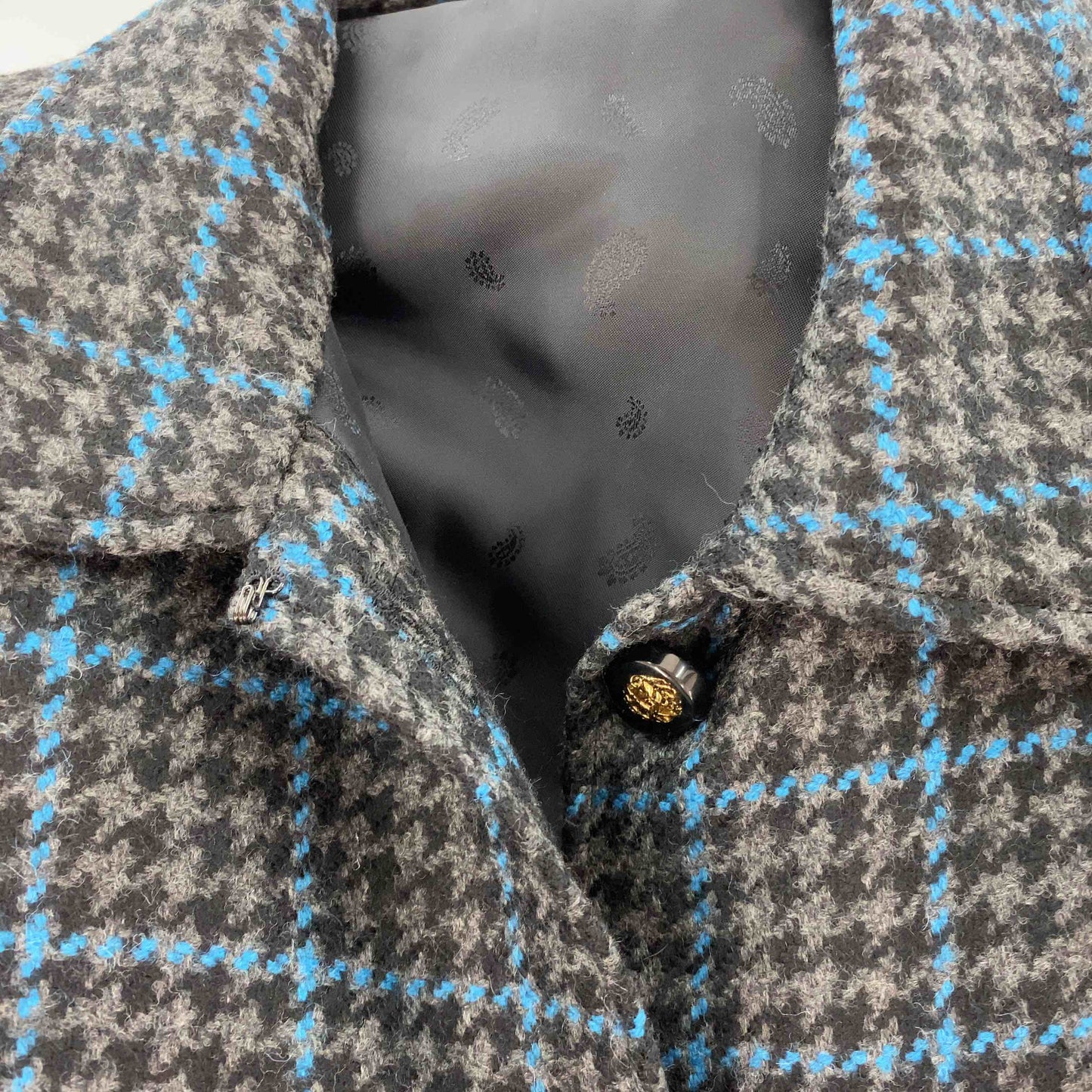 レディース テーラードジャケット 千鳥格子 グレー系