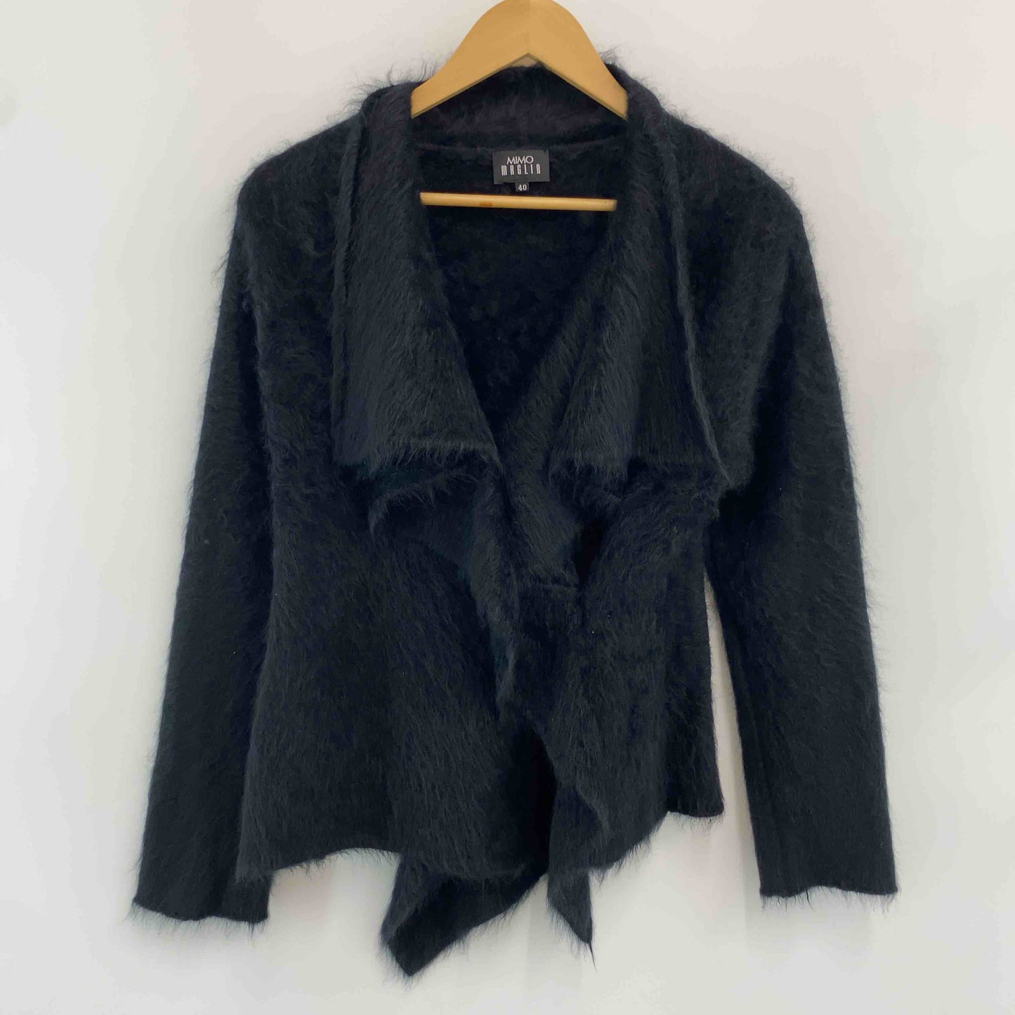 MIMO MAGLIA レディース カーディガン ブラック カシミヤ100％ 長袖