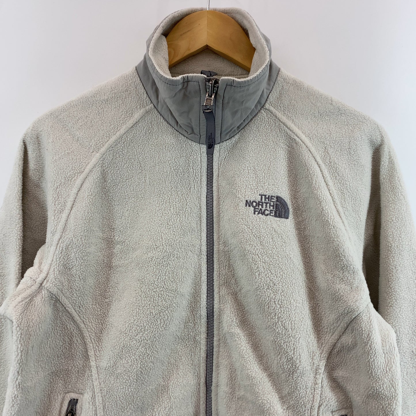 THE NORTH FACE フリース フルジップ 刺繡ロゴ オフホワイト  メンズ ザノースフェイス ブルゾン