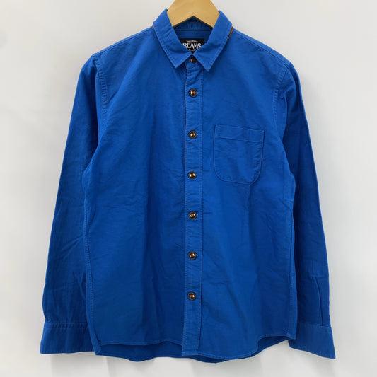 BEAMS メンズ ビームス シャツ　コットンシャツ　牛革ボタン
