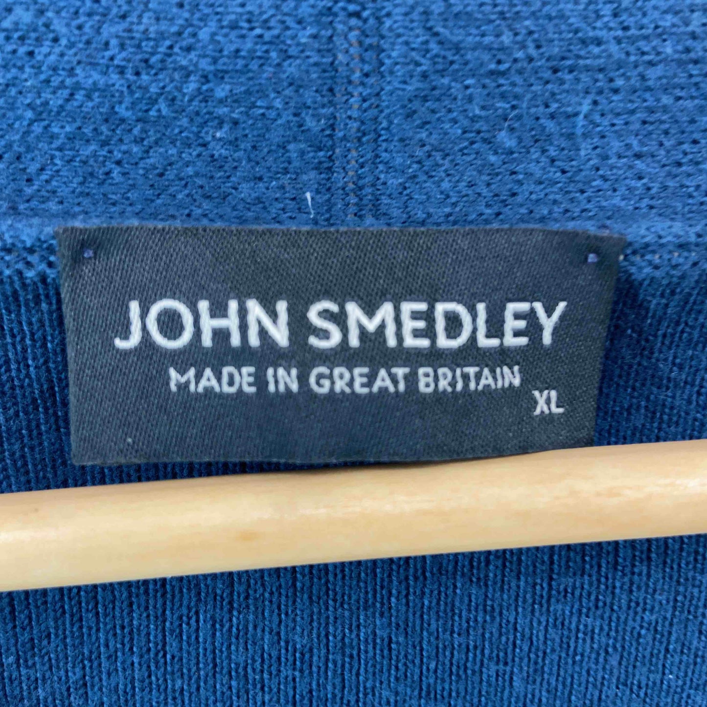 JOHN SMEDLEY ジョンスメドレー メンズ  カーディガン ニット Vカーデ グラデーション グレー　インクブルー ゴム地