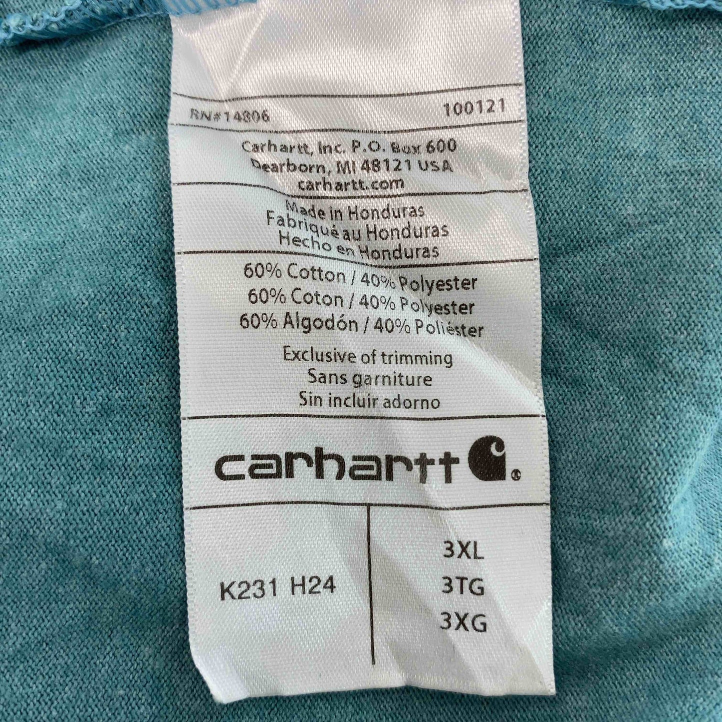 Carhartt メンズ カーハート カットソー 長袖　袖ロゴ　3XL