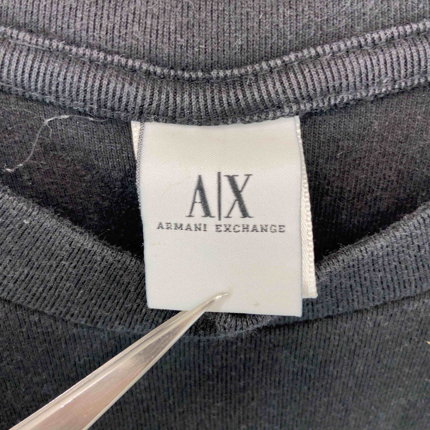 ARMANI EXCHANGE レディース アルマーニエクスチェンジ Tシャツ　カットソー　半袖　黒　ロゴプリント