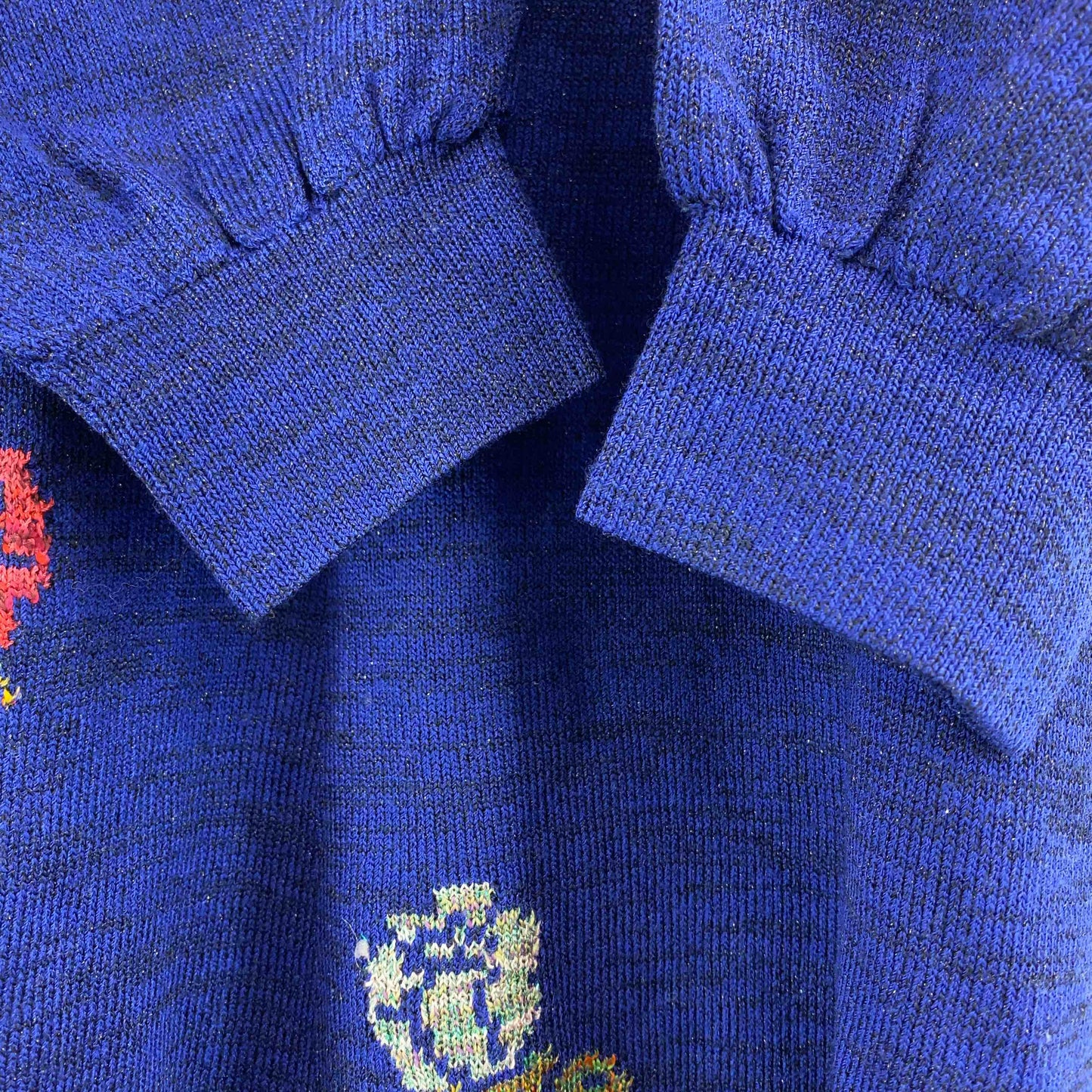 斎藤都世子 サイトウトヨコ レディース  ロングワンピース　花柄　ラメ入り　青