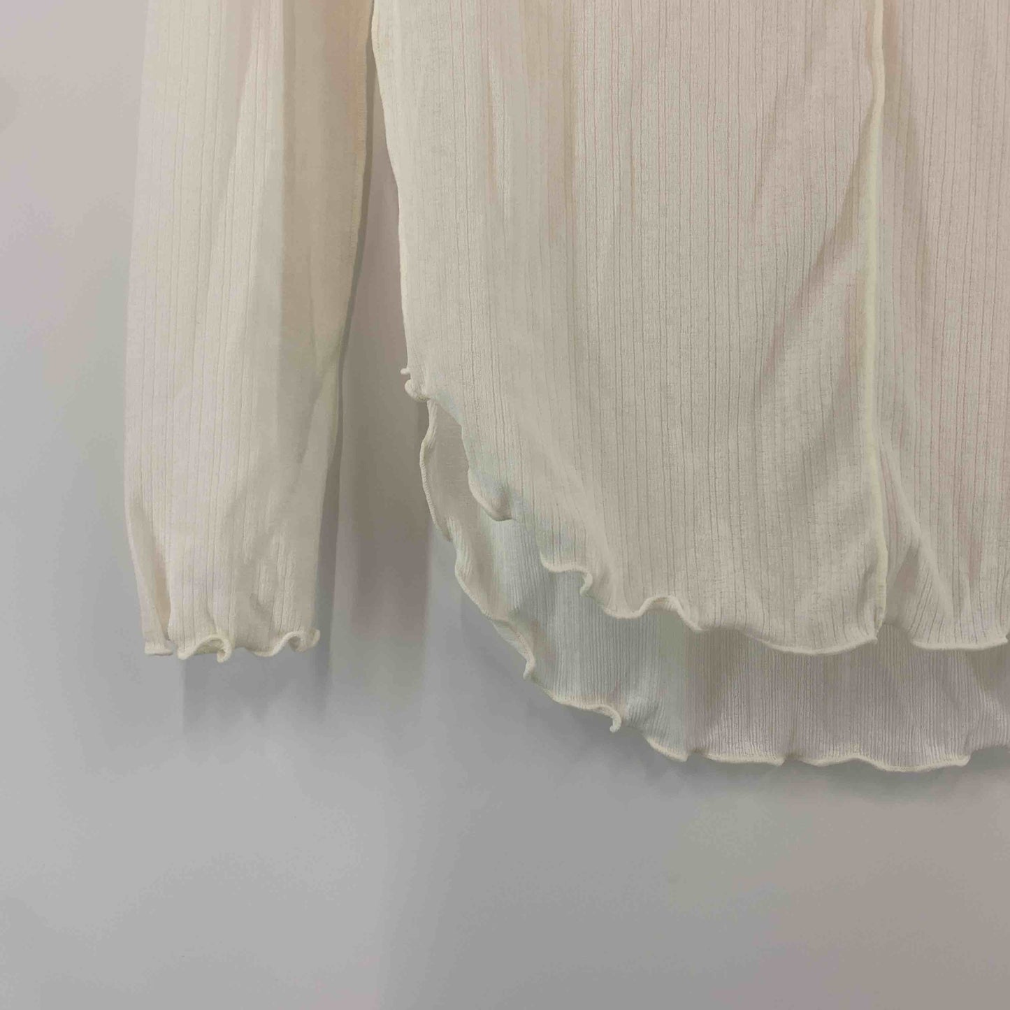 ROPE　ロペ　ハイネック　薄手　白　ホワイト　無地　インナー　長袖　　カットソー