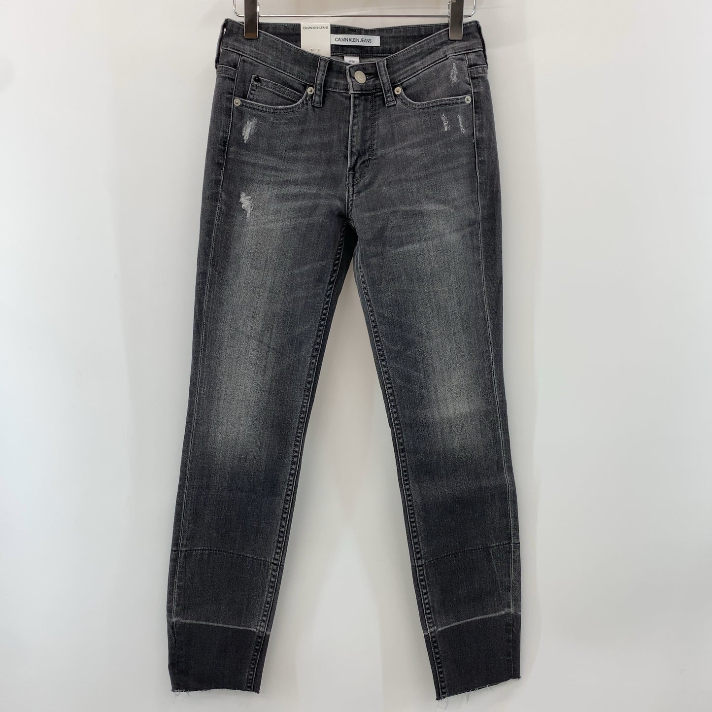 CALVIN KLEIN JEANS レディース スキニーパンツ W26 グレー J208361