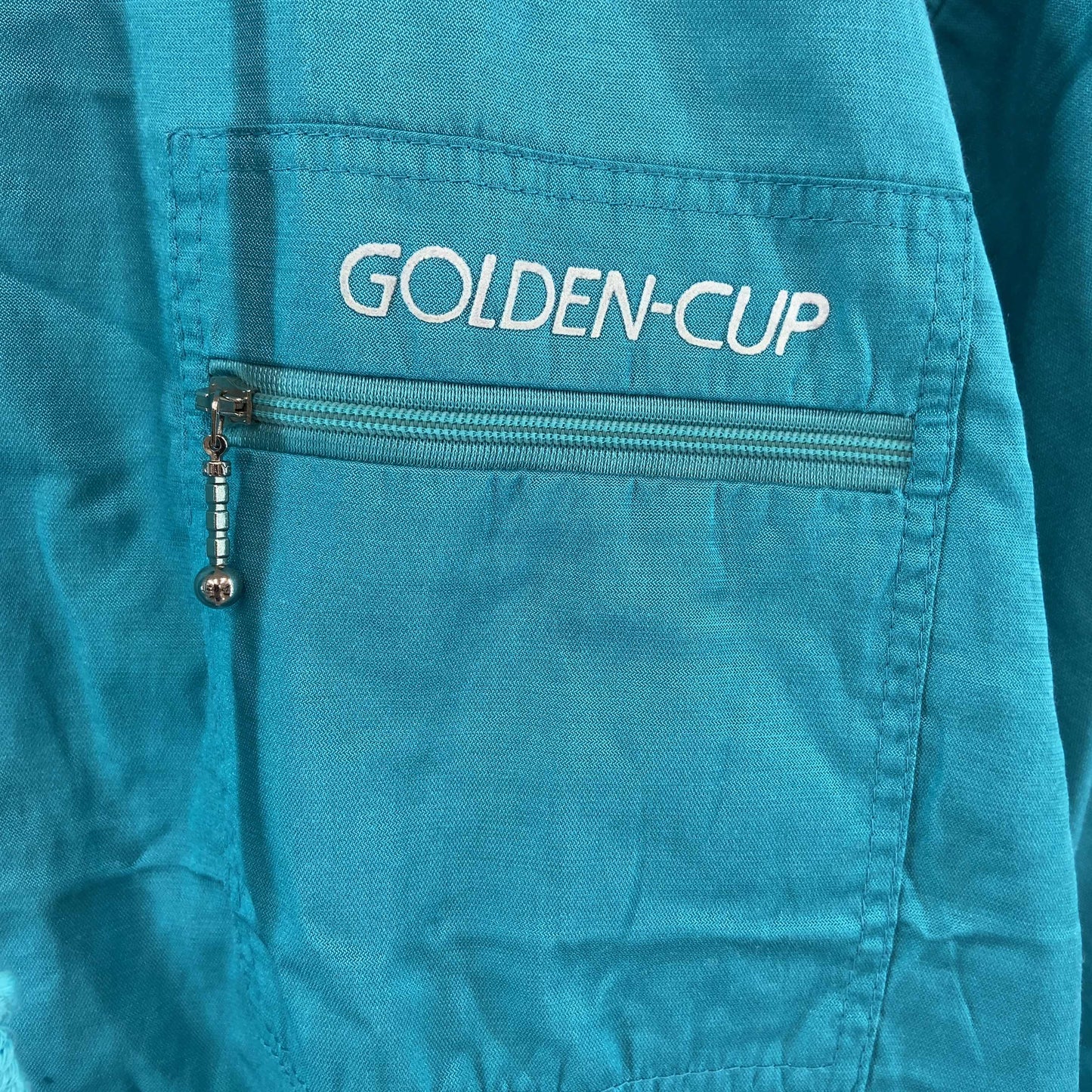 GOLDEN CUP メンズ ハイネック ハーフジップ プルオーバー フロッキープリント