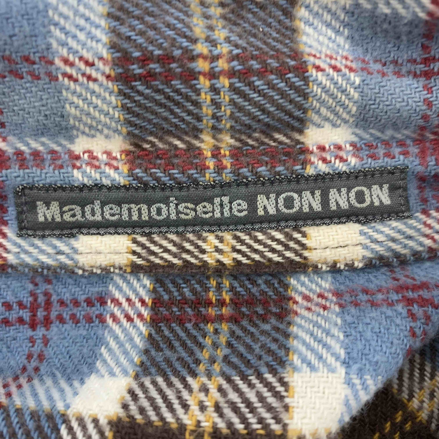 Mademoiselle NON NON マドモアゼルノンノン レディース  シャツ長袖 ネル チェック ブルー