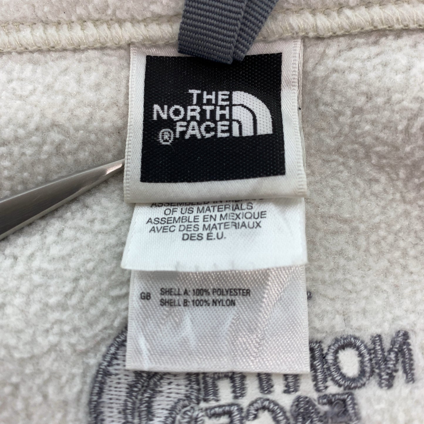 THE NORTH FACE フリース フルジップ 刺繡ロゴ オフホワイト  メンズ ザノースフェイス ブルゾン