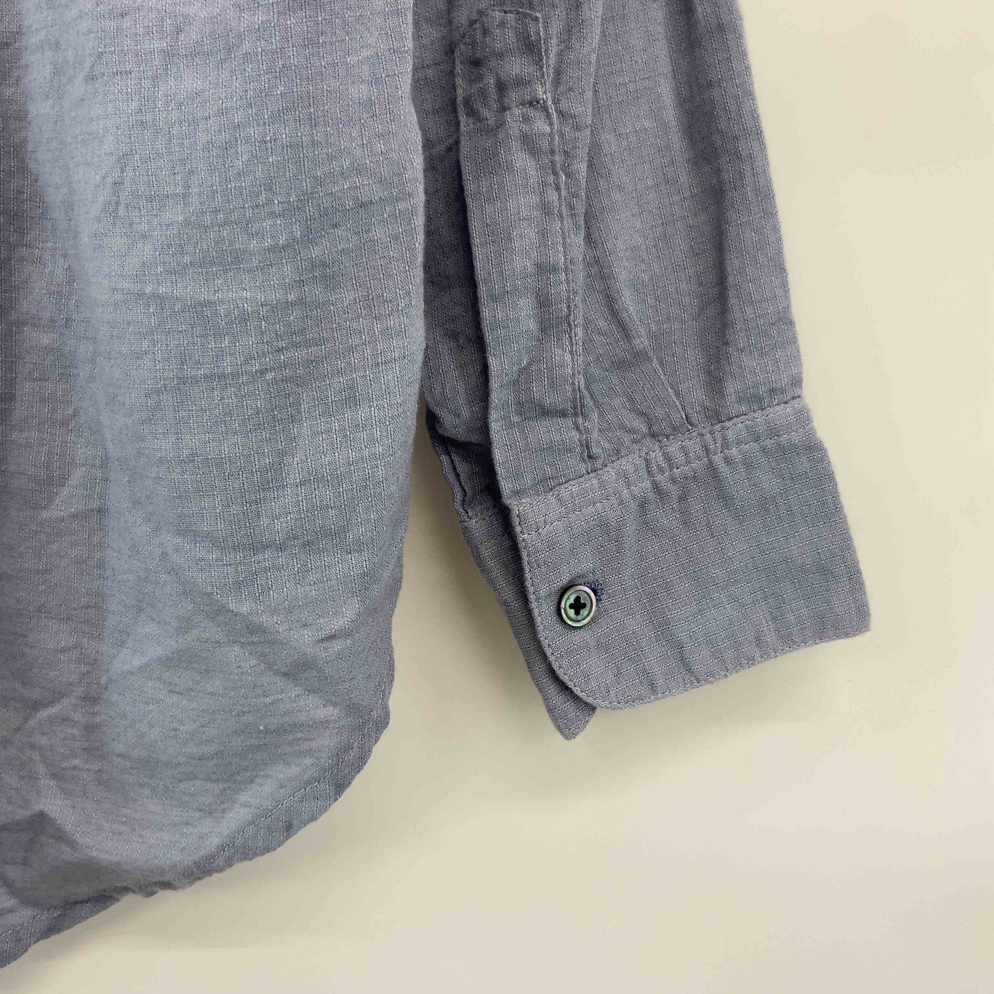 ヴィンテージ メンズ ブルー 長袖シャツ