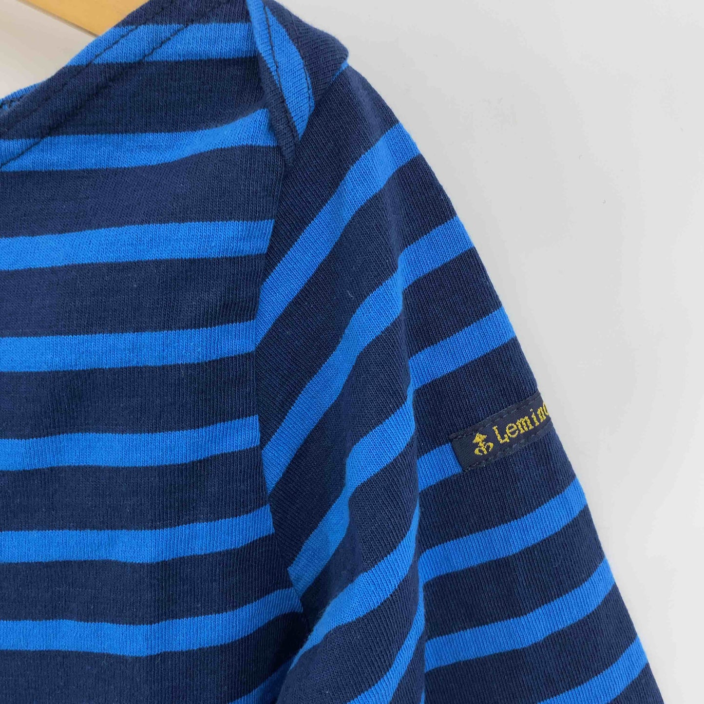 Le minor ルミノア レディース  Tシャツ　カットソー　七部袖　ボーダー　フランス製　青