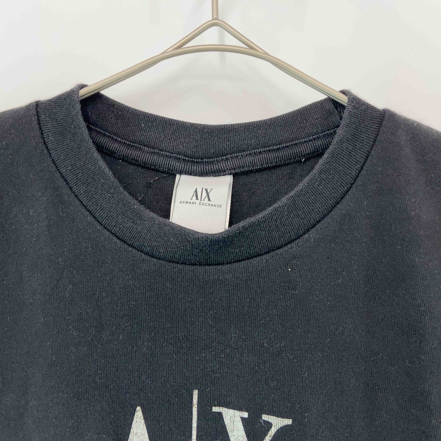 ARMANI EXCHANGE レディース アルマーニエクスチェンジ Tシャツ　カットソー　半袖　黒　ロゴプリント