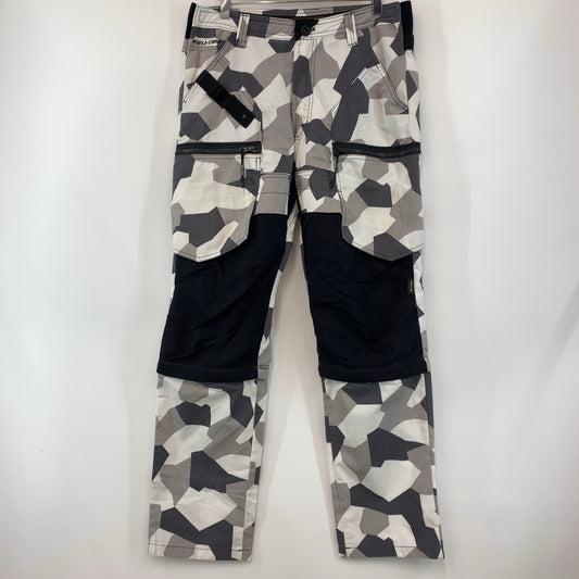 ワークマン Field Core cordura メンズ  迷彩柄　ワーク/カーゴパンツ ハーフ７分丈 2wayパンツ