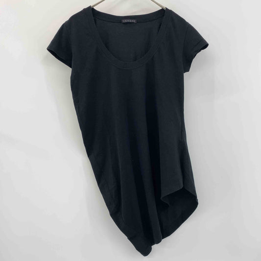 theory レディース セオリー Tシャツ　半袖　アシンメトリー　黒